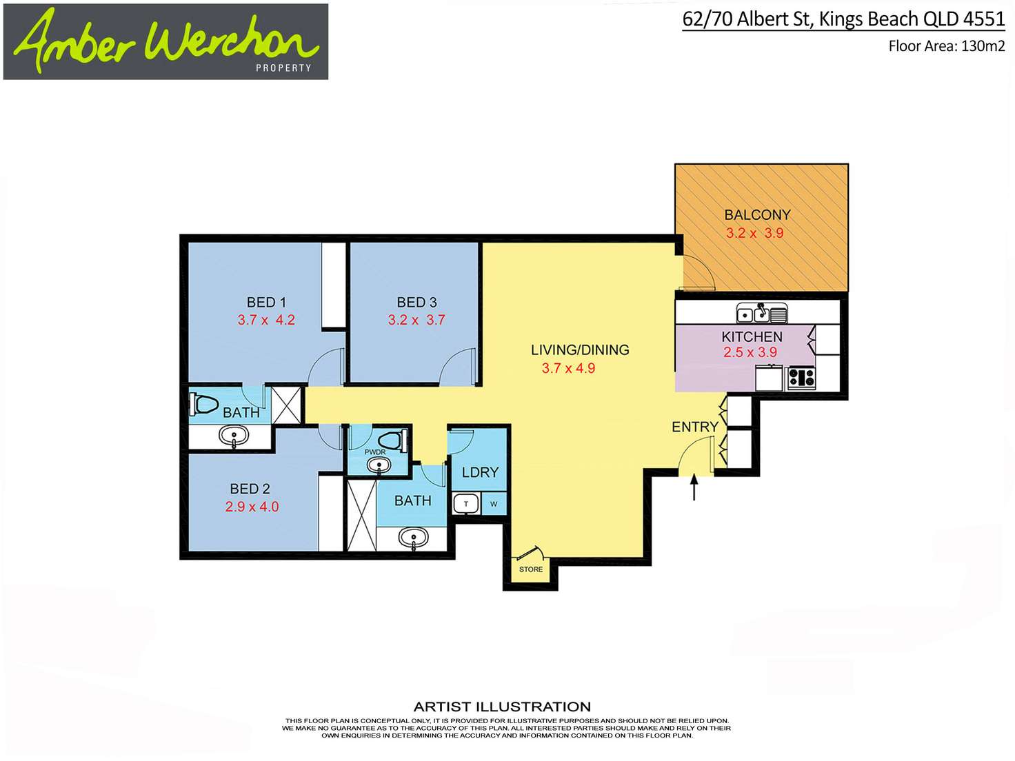 Floorplan of Homely unit listing, 62/70 Albert Street, Kings Beach QLD 4551