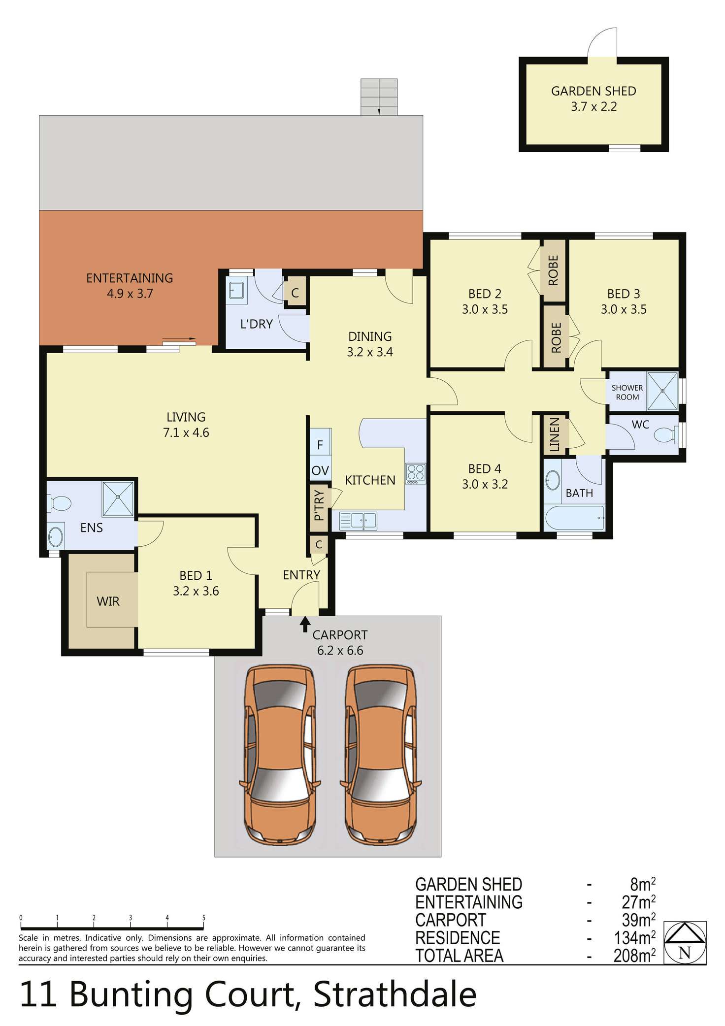 Floorplan of Homely house listing, 11 Bunting Court, Strathdale VIC 3550