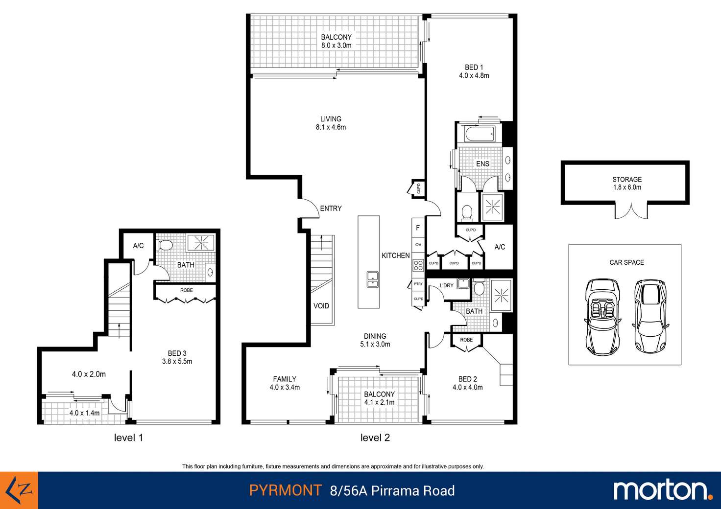 Floorplan of Homely apartment listing, 8/56A Pirrama Road, Pyrmont NSW 2009