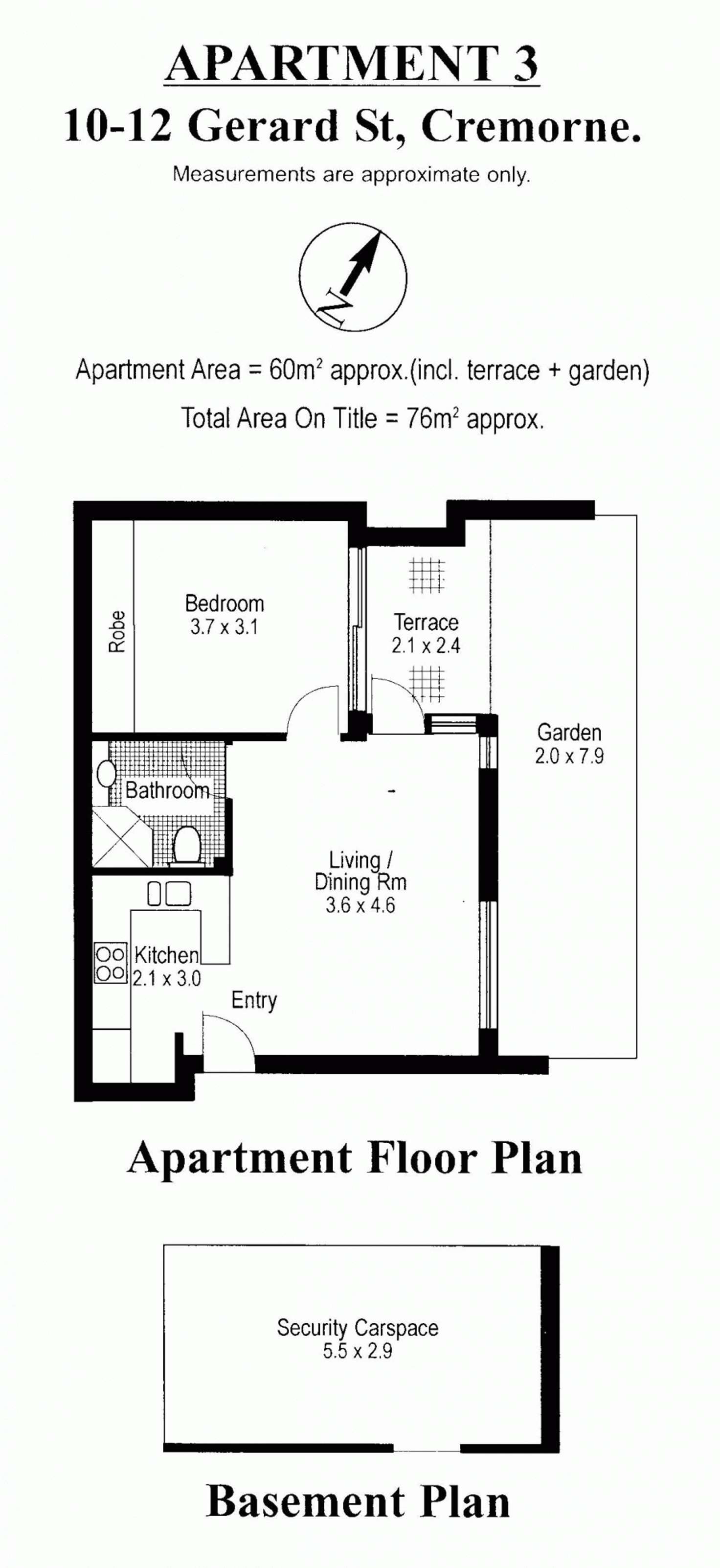 Floorplan of Homely apartment listing, 3/10-12 Gerard Street, Cremorne NSW 2090