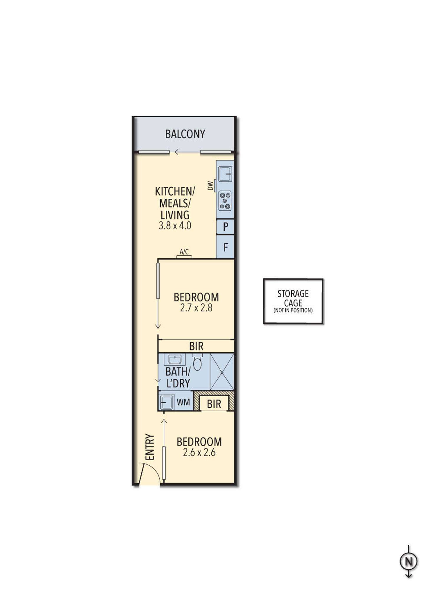 Floorplan of Homely apartment listing, Level 2/219/20 Shamrock Street, Abbotsford VIC 3067