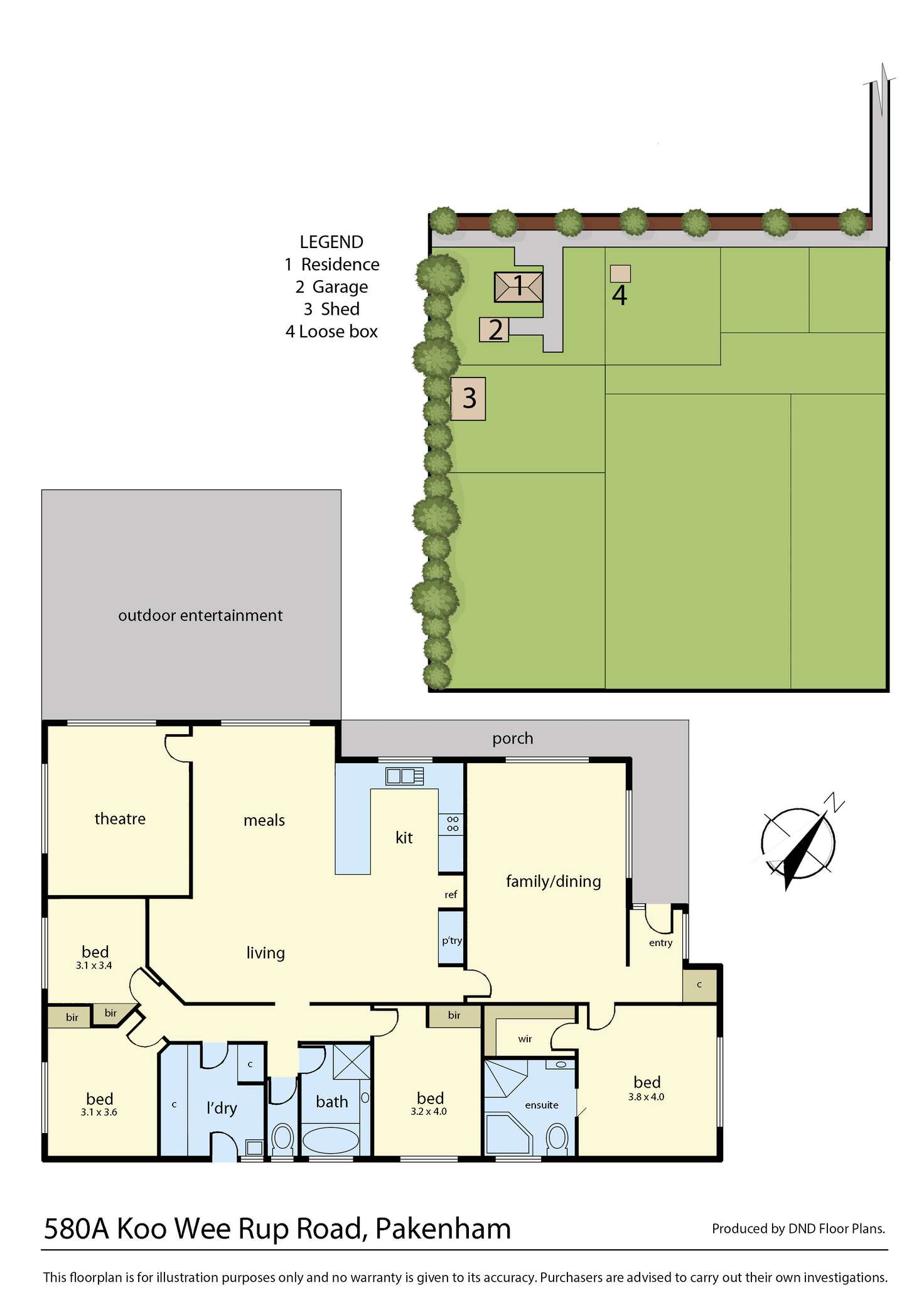 Floorplan of Homely acreageSemiRural listing, 580a Koo Wee Rup Road, Pakenham South VIC 3810