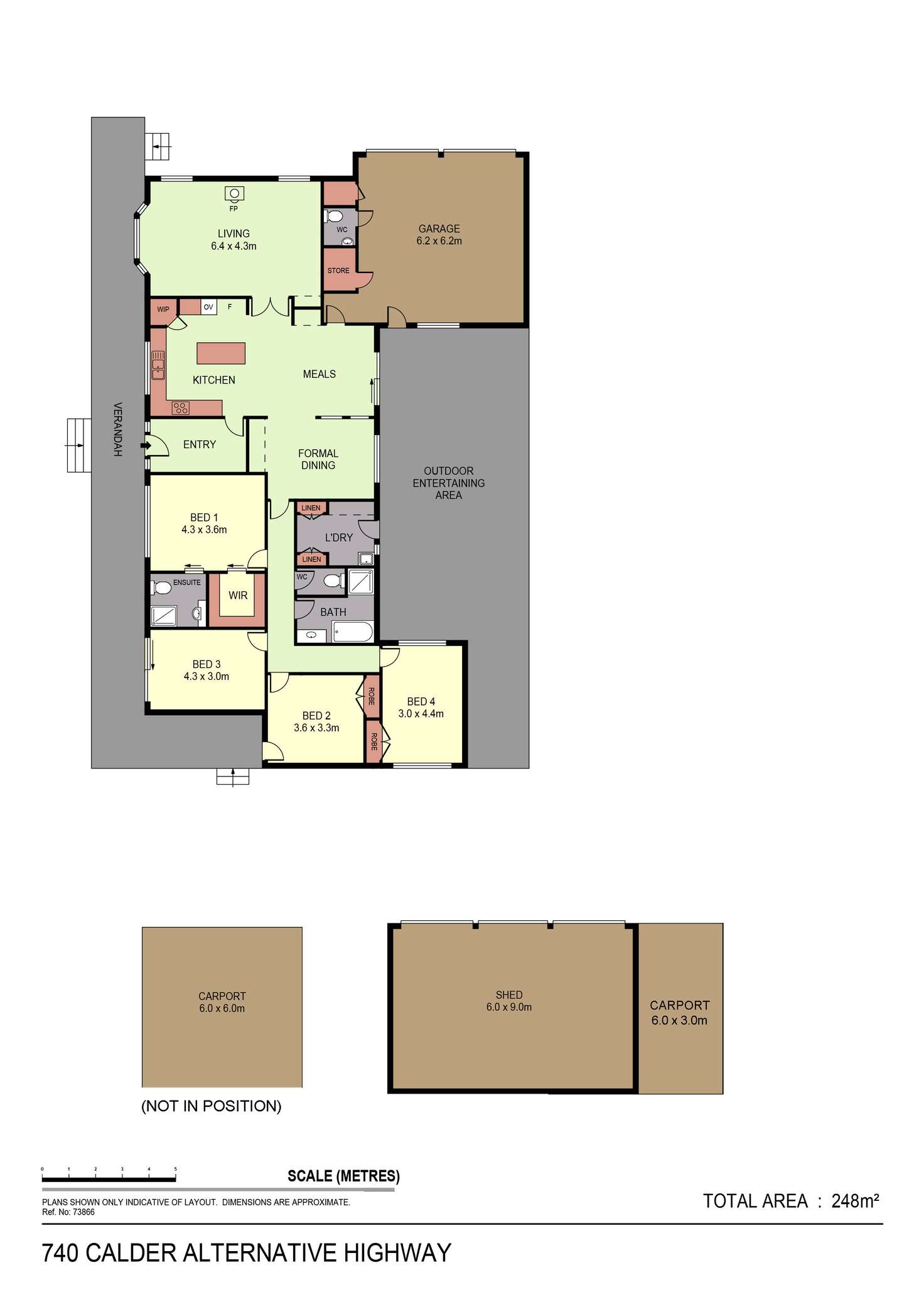 Floorplan of Homely house listing, 740 Calder Alternative Highway, Lockwood South VIC 3551