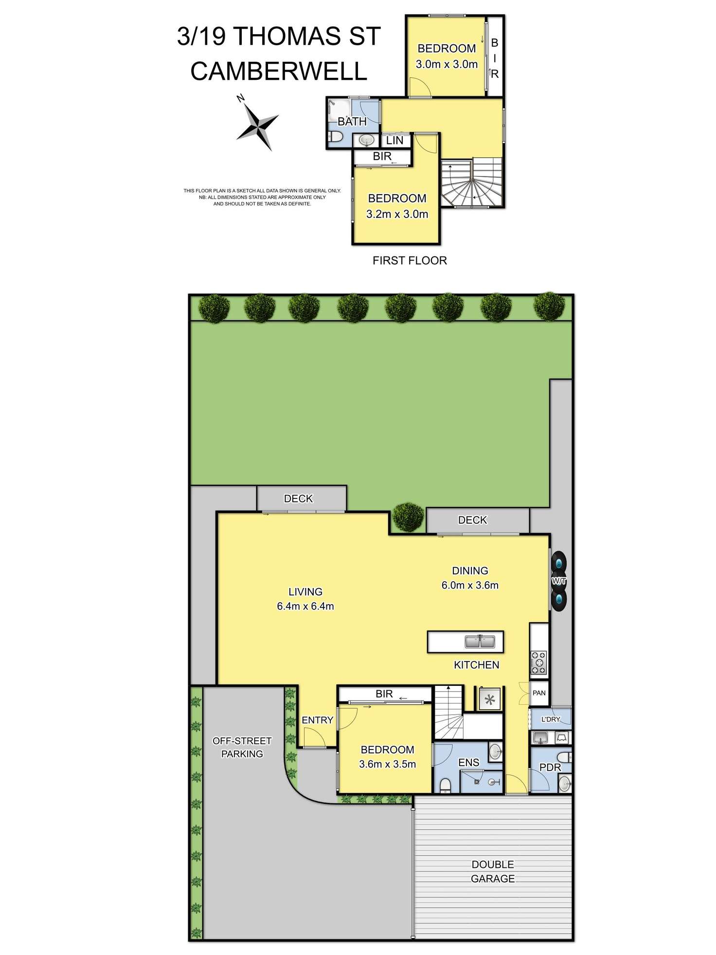 Floorplan of Homely townhouse listing, 3/19 Thomas Street, Camberwell VIC 3124