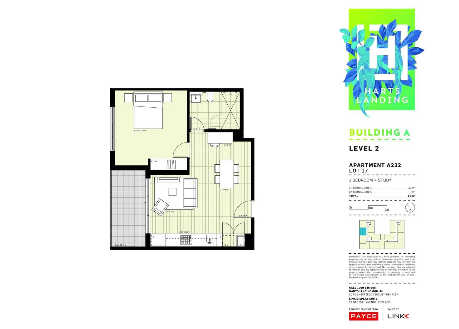 Floorplan of Homely apartment listing, 232/1-39 Lord Sheffield Circuit, Penrith NSW 2750