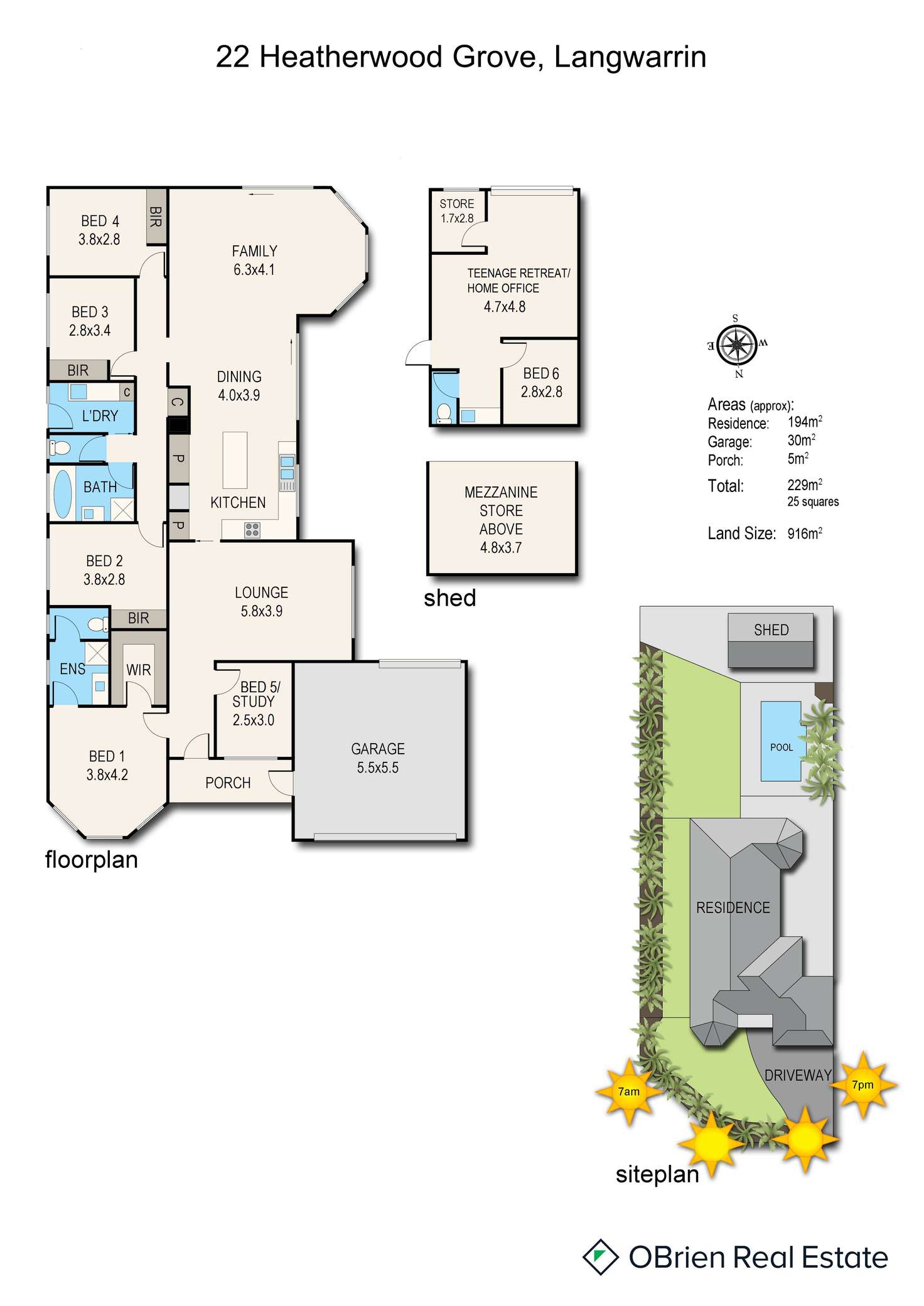 Floorplan of Homely house listing, 22 Heatherwood Grove, Langwarrin VIC 3910