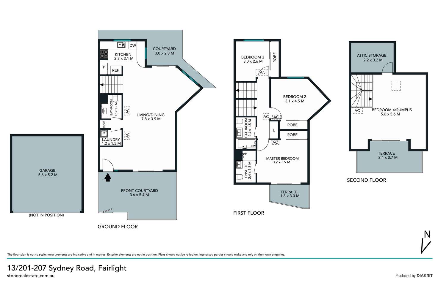 Floorplan of Homely townhouse listing, 13/201-207 Sydney Road, Fairlight NSW 2094