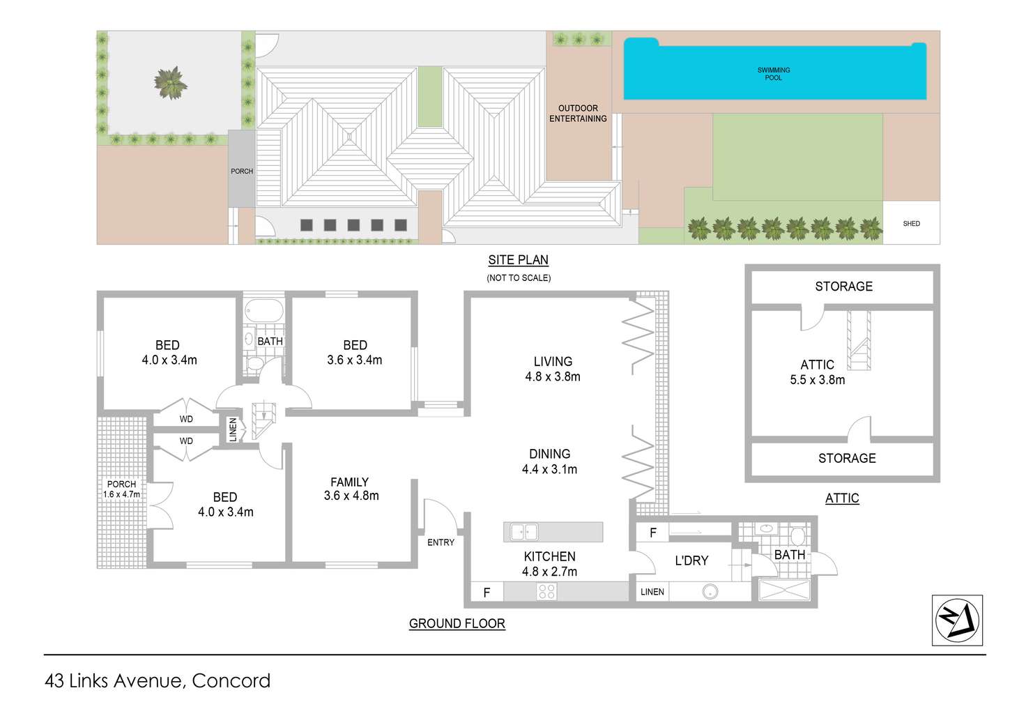 Floorplan of Homely house listing, 43 Links Avenue, Concord NSW 2137