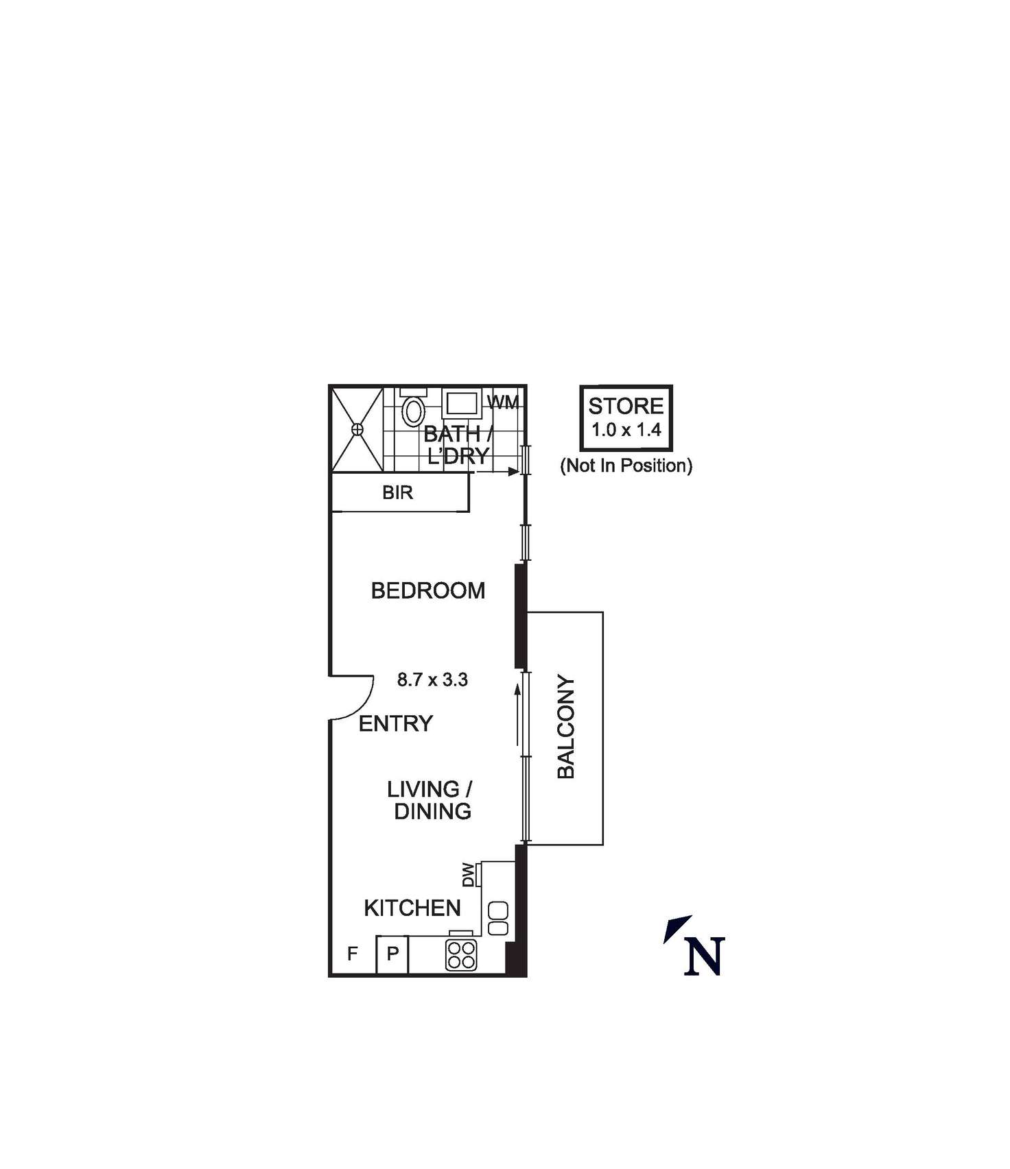 Floorplan of Homely apartment listing, 307/2 Duckett Street, Brunswick VIC 3056