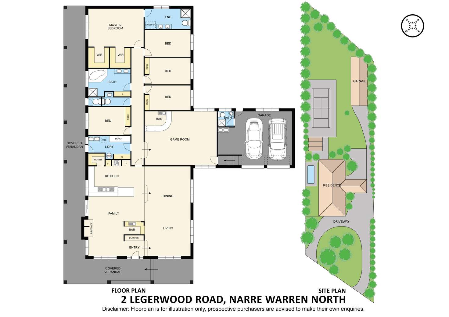 Floorplan of Homely house listing, 2 Legerwood Road, Narre Warren North VIC 3804