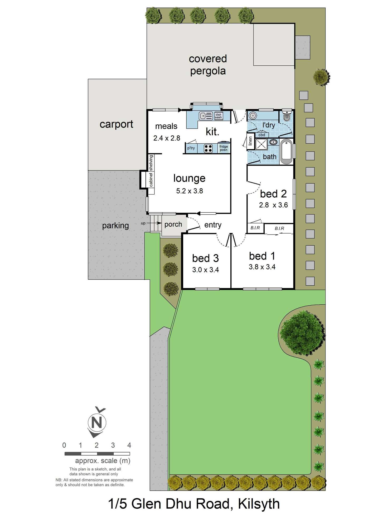 Floorplan of Homely house listing, 5 Glen Dhu Road, Kilsyth VIC 3137