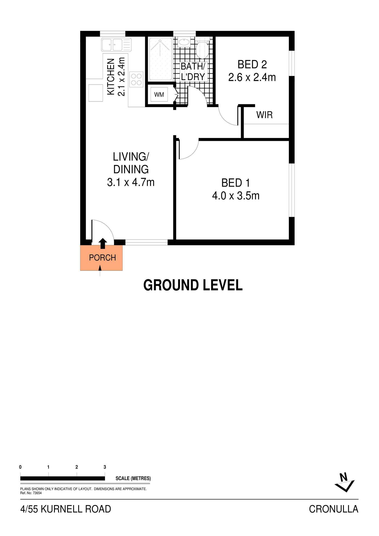Floorplan of Homely apartment listing, 4/55 Kurnell Road, Cronulla NSW 2230