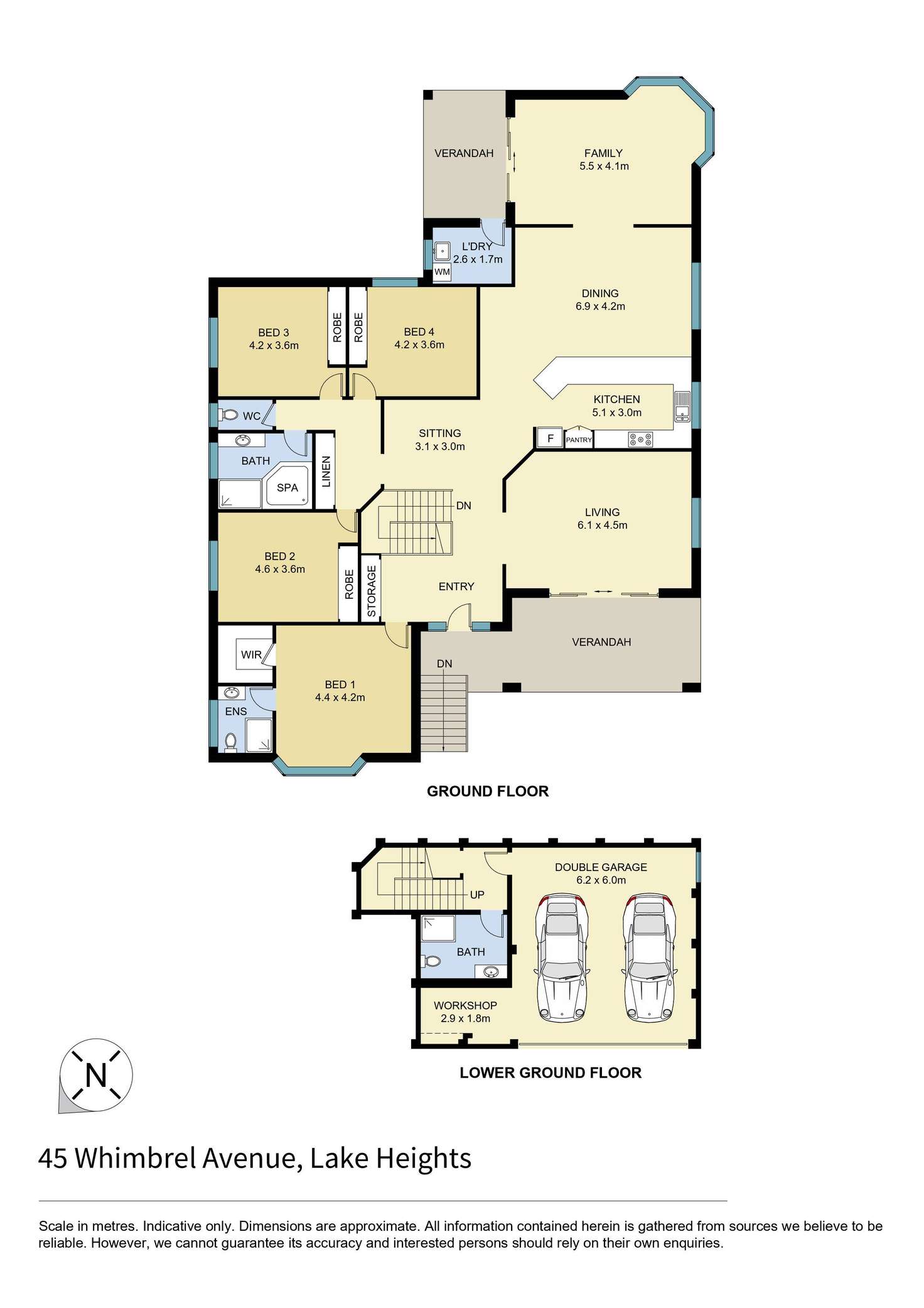 Floorplan of Homely house listing, 45 Whimbrel Avenue, Lake Heights NSW 2502