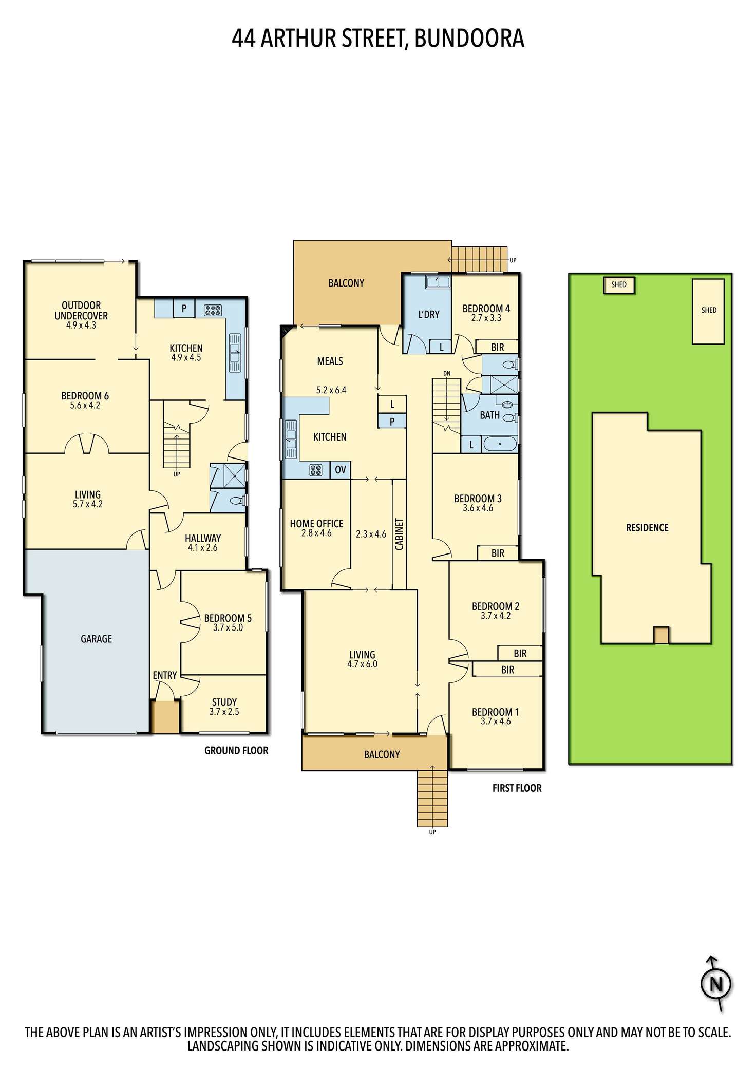 Floorplan of Homely house listing, 44 Arthur Street, Bundoora VIC 3083