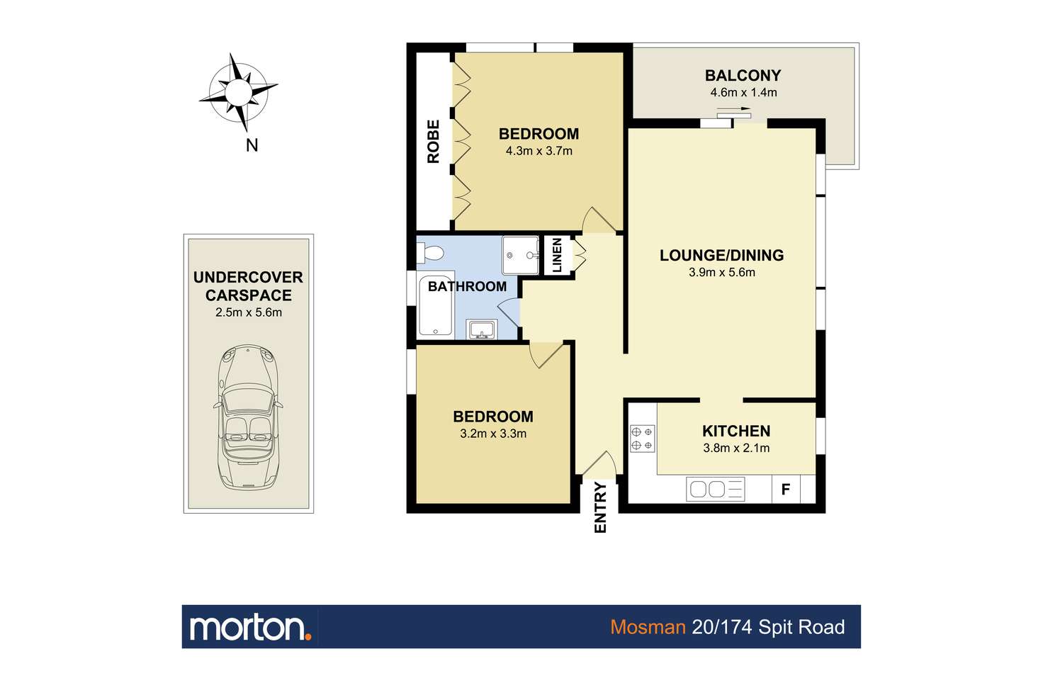 Floorplan of Homely apartment listing, 20/174 Spit Road, Mosman NSW 2088