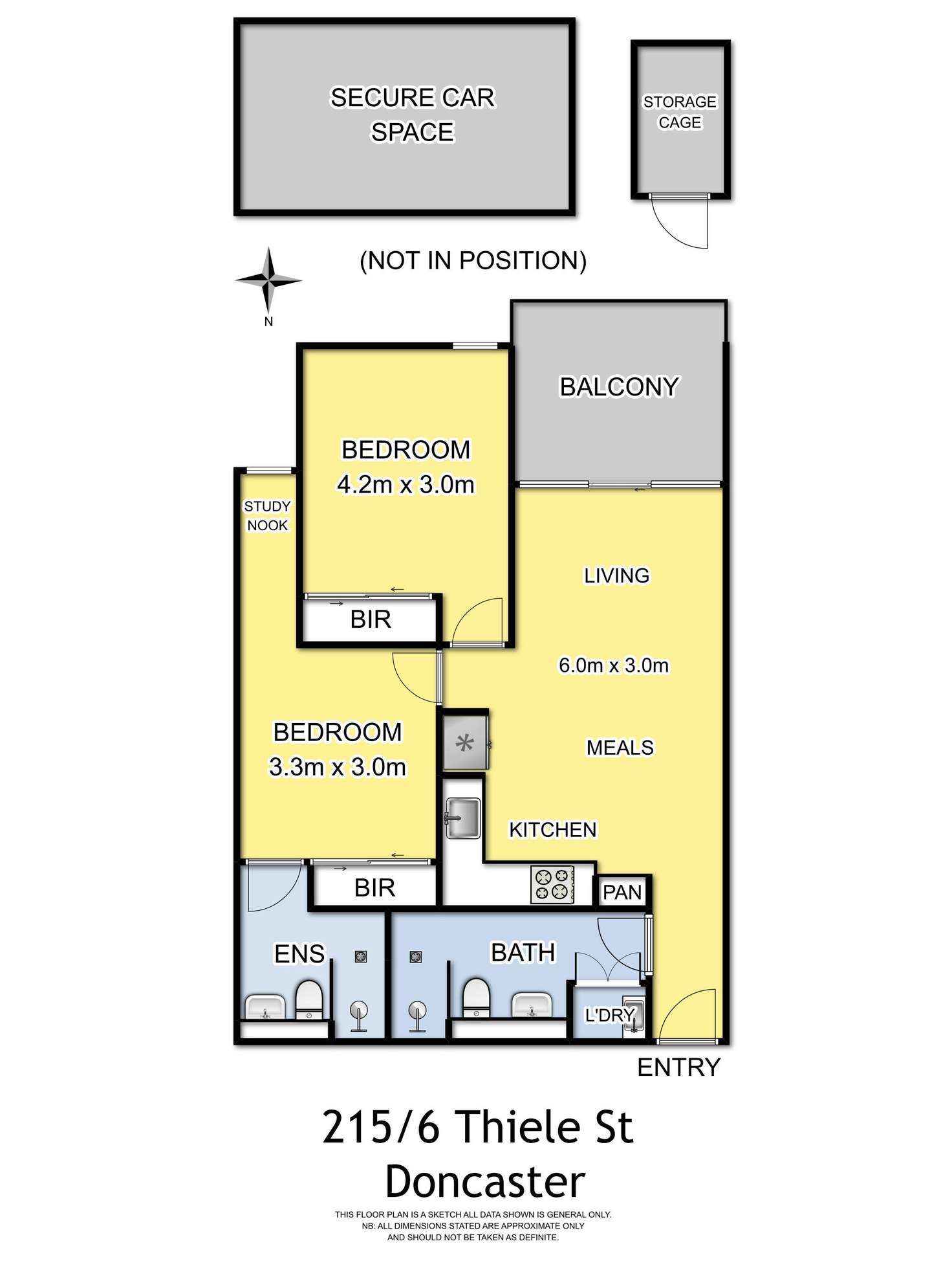 Floorplan of Homely apartment listing, 215/6 Thiele Street, Doncaster VIC 3108