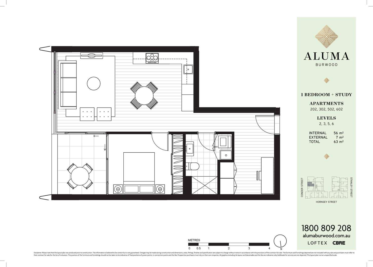 Floorplan of Homely apartment listing, 602/7 Conder Street, Burwood NSW 2134