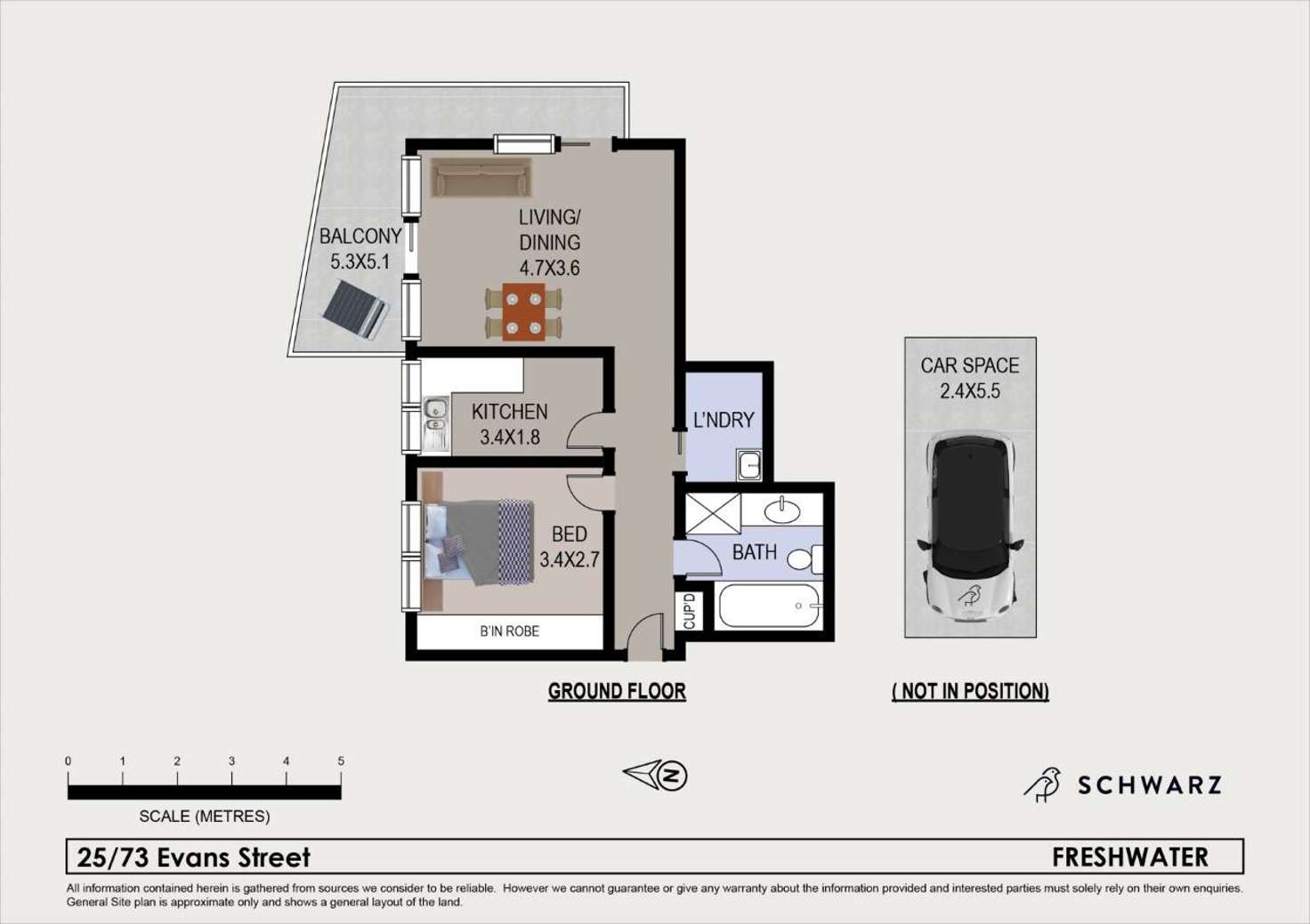Floorplan of Homely unit listing, 25/73 Evans Street, Freshwater NSW 2096