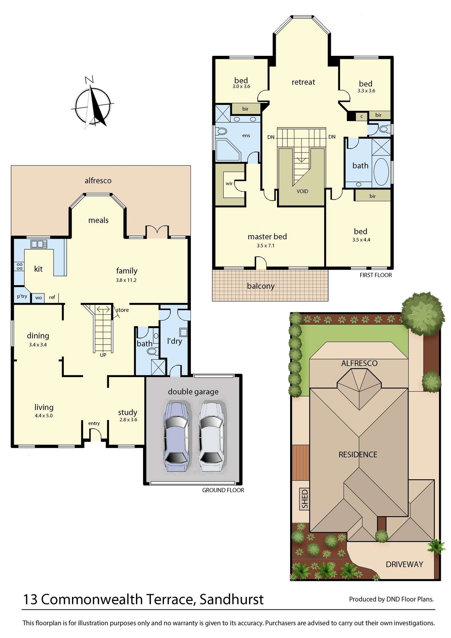 Floorplan of Homely house listing, 13 Commonwealth Terrace, Sandhurst VIC 3977