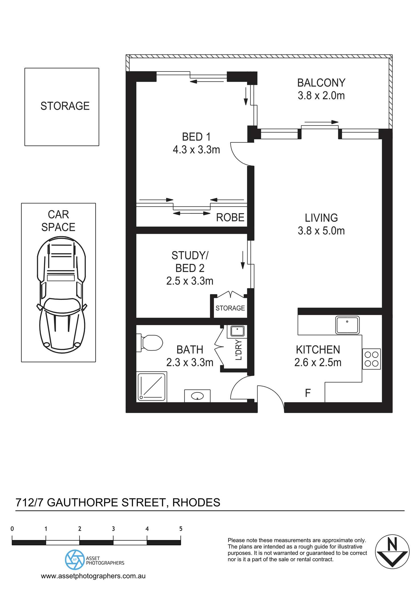 Floorplan of Homely apartment listing, 712/7 Gauthorpe Street, Rhodes NSW 2138