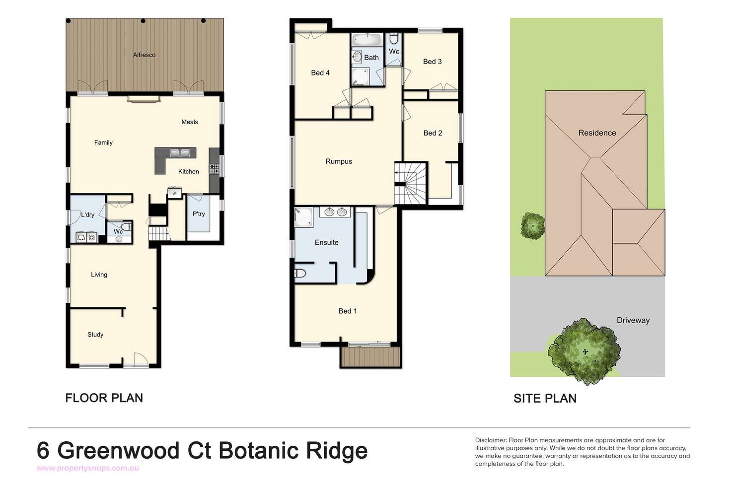 Floorplan of Homely house listing, 6 Greenwood Court, Botanic Ridge VIC 3977