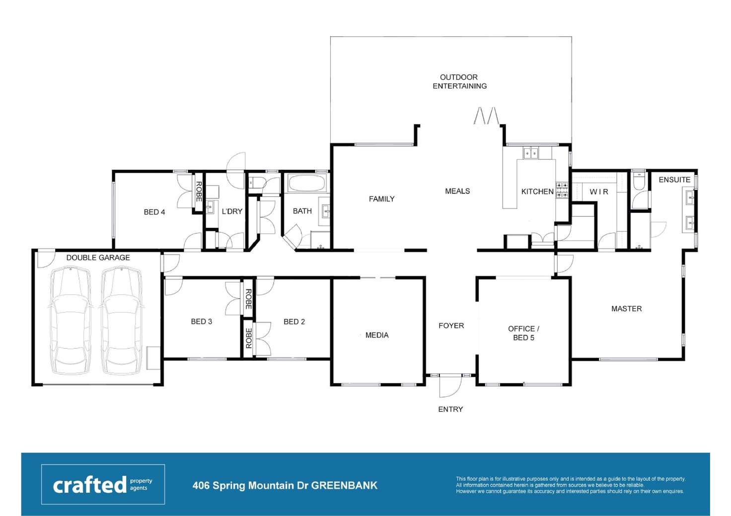 Floorplan of Homely house listing, 406-408 Spring Mountain Drive, Greenbank QLD 4124