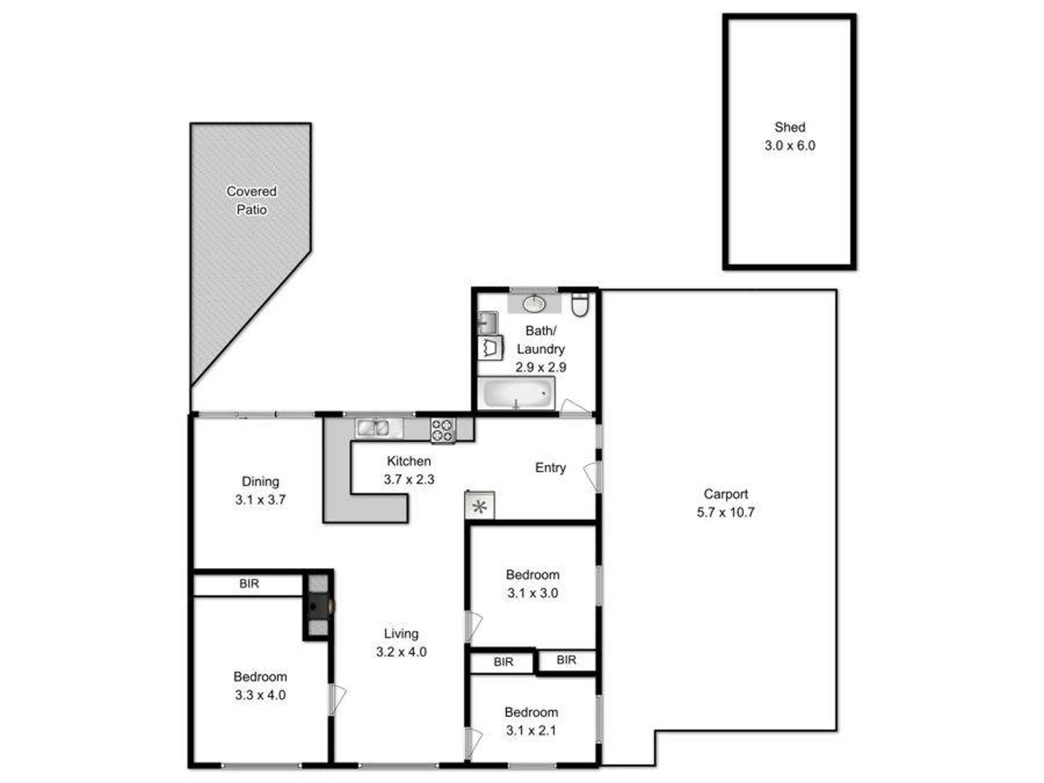 Floorplan of Homely house listing, 13 Seventh Avenue, Dodges Ferry TAS 7173