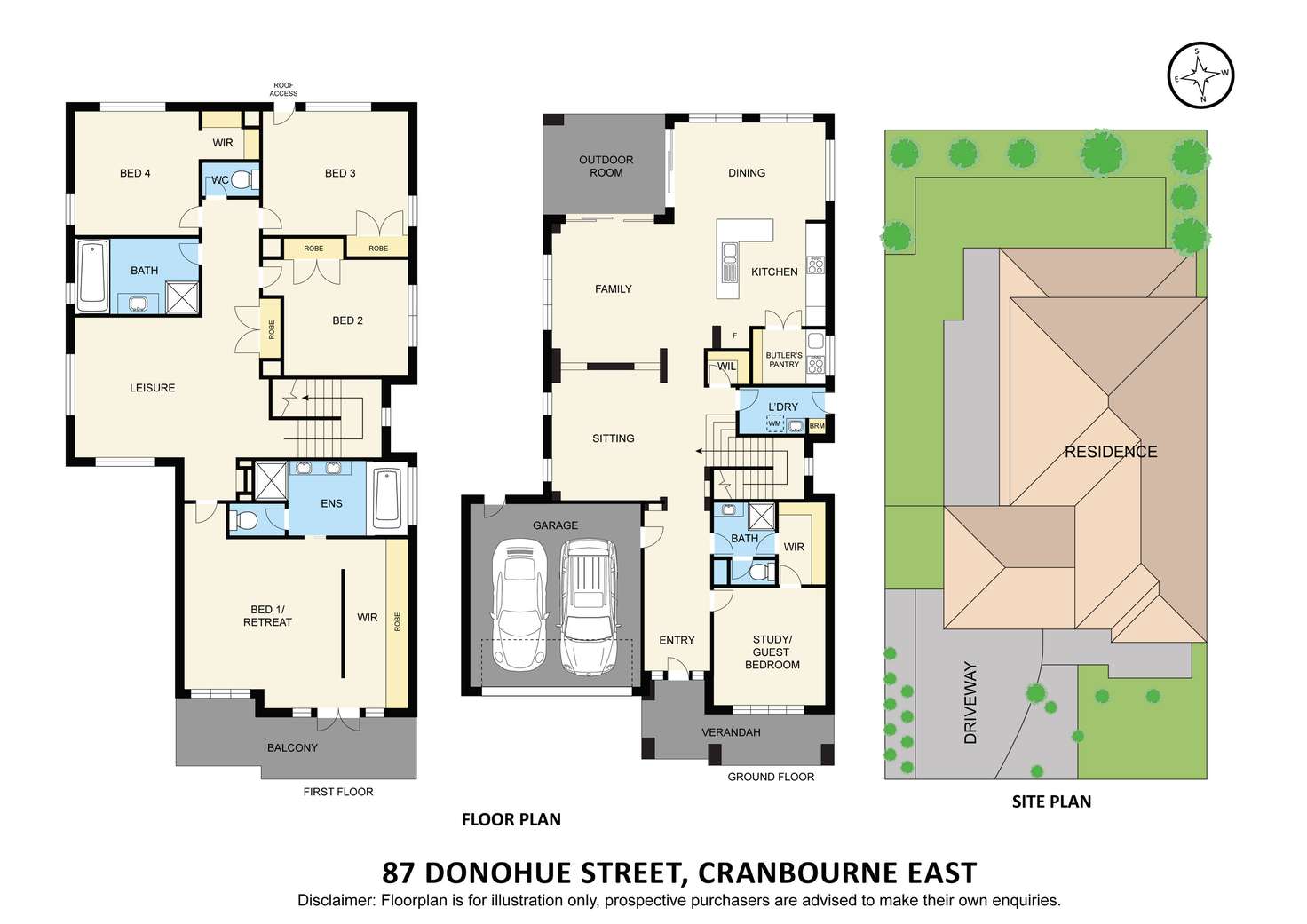 Floorplan of Homely house listing, 87 Donohue Street, Cranbourne East VIC 3977