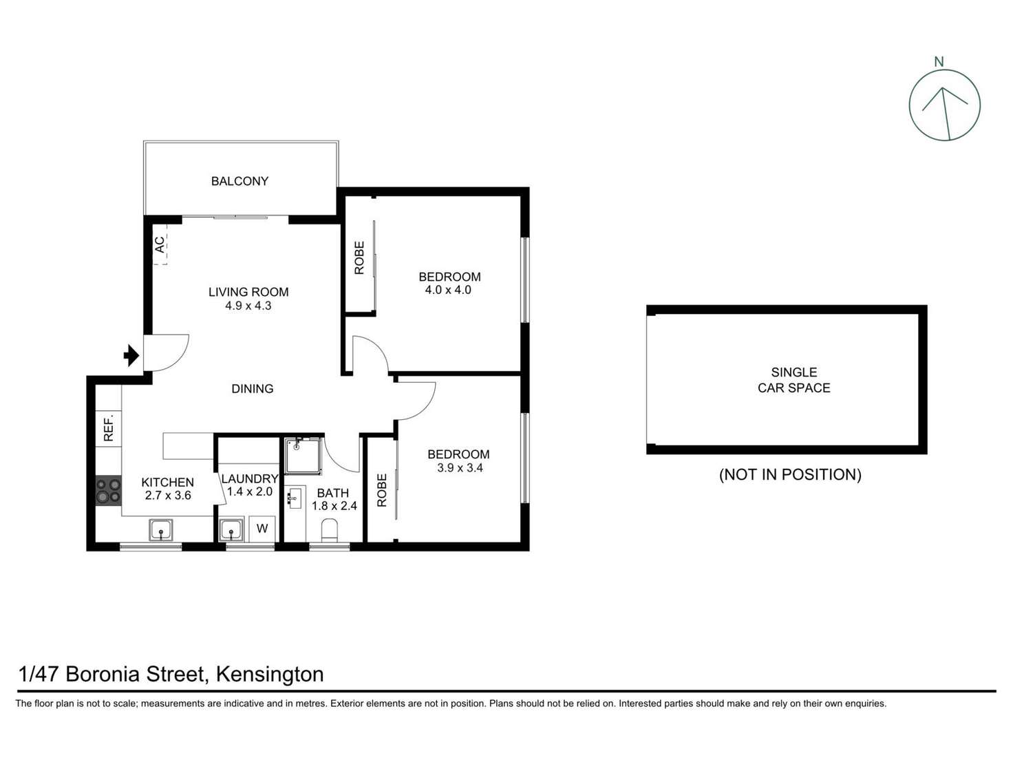 Floorplan of Homely apartment listing, 1/47 Boronia Street, Kensington NSW 2033