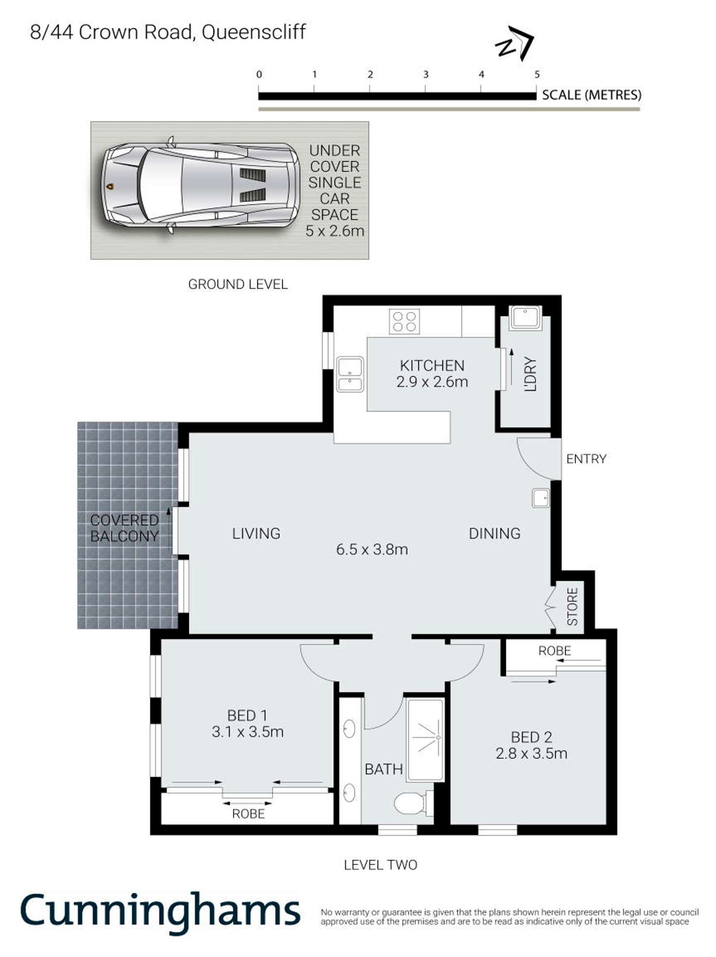 Floorplan of Homely unit listing, 8/44 Crown Road, Queenscliff NSW 2096