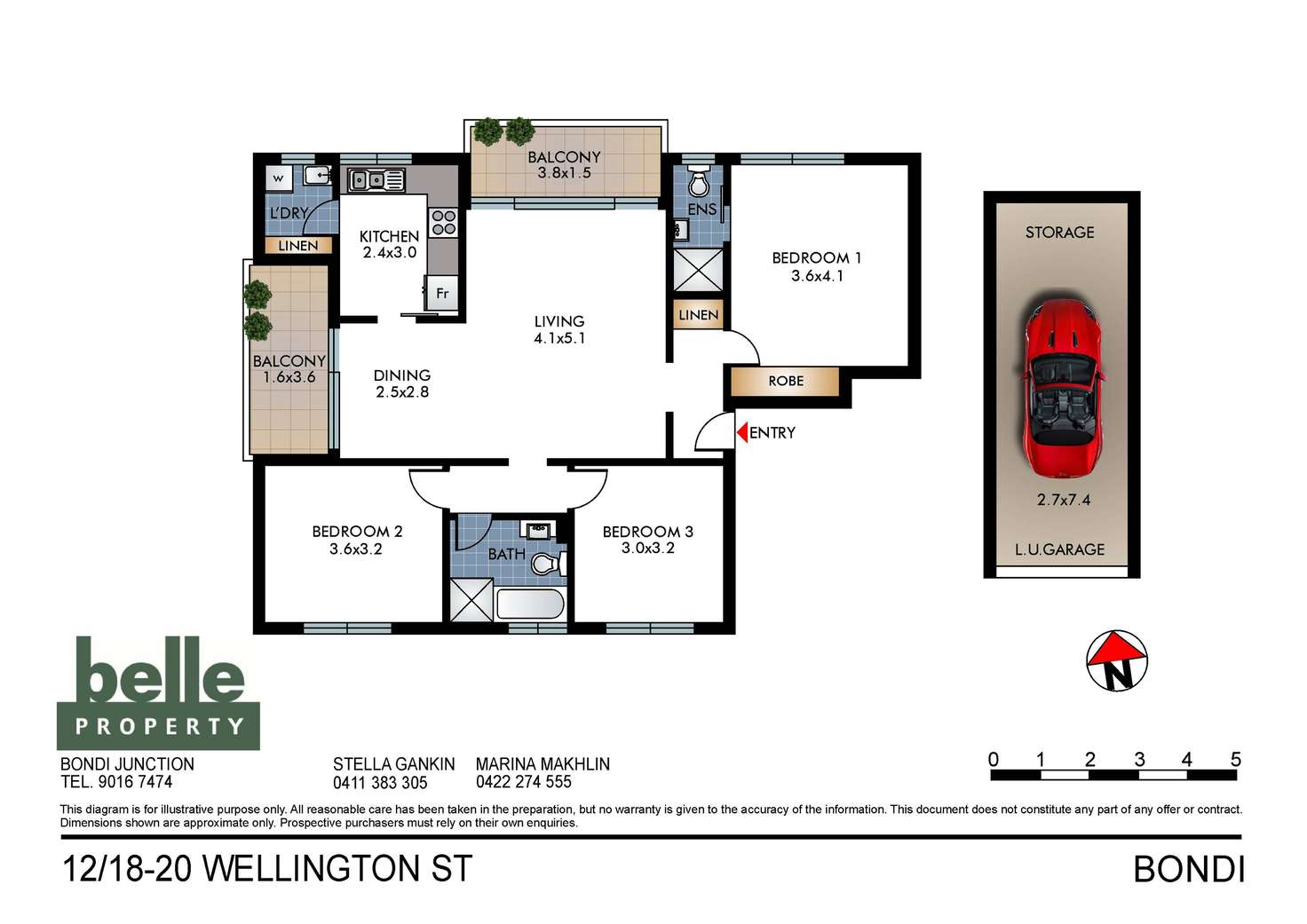 Floorplan of Homely apartment listing, 12/18-20 Wellington Street, Bondi NSW 2026