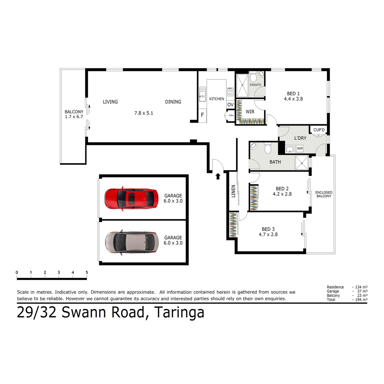 Floorplan of Homely unit listing, 73b/32 Swann Road, Taringa QLD 4068