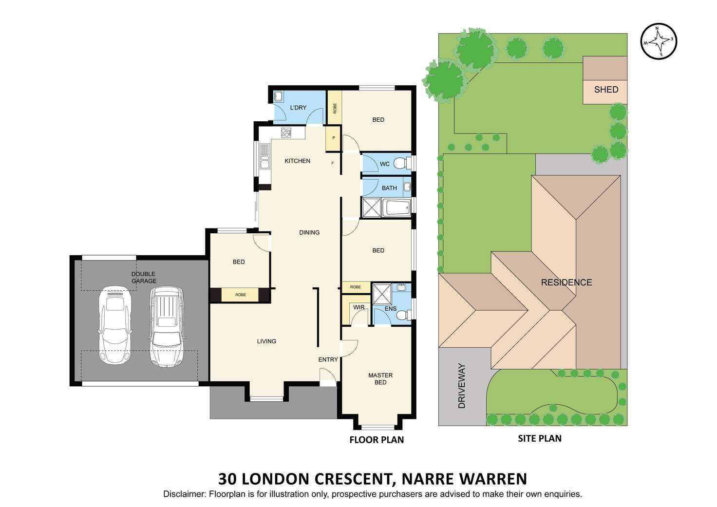 Floorplan of Homely house listing, 30 London Crescent, Narre Warren VIC 3805