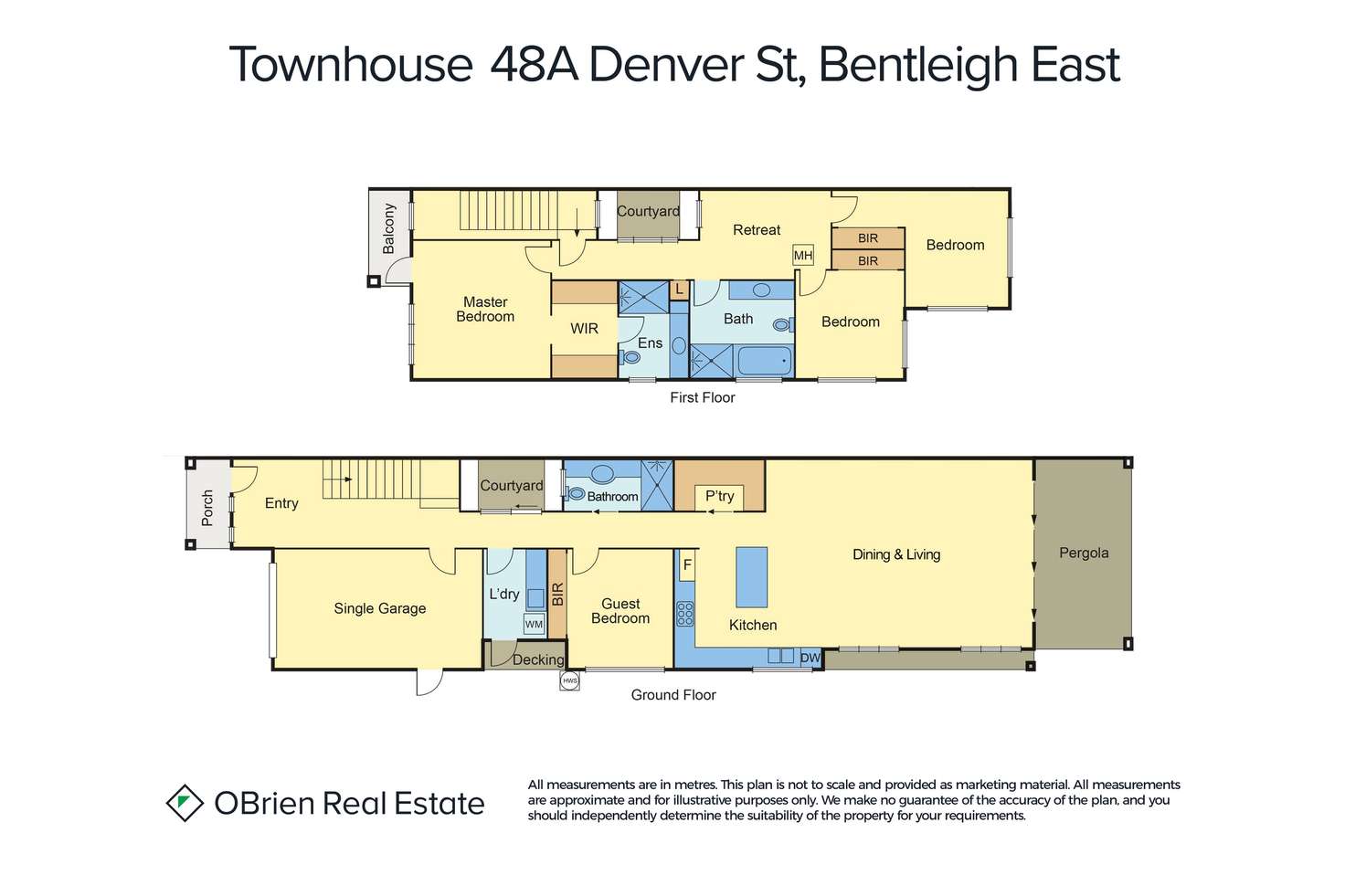 Floorplan of Homely townhouse listing, 48B Denver Street, Bentleigh East VIC 3165