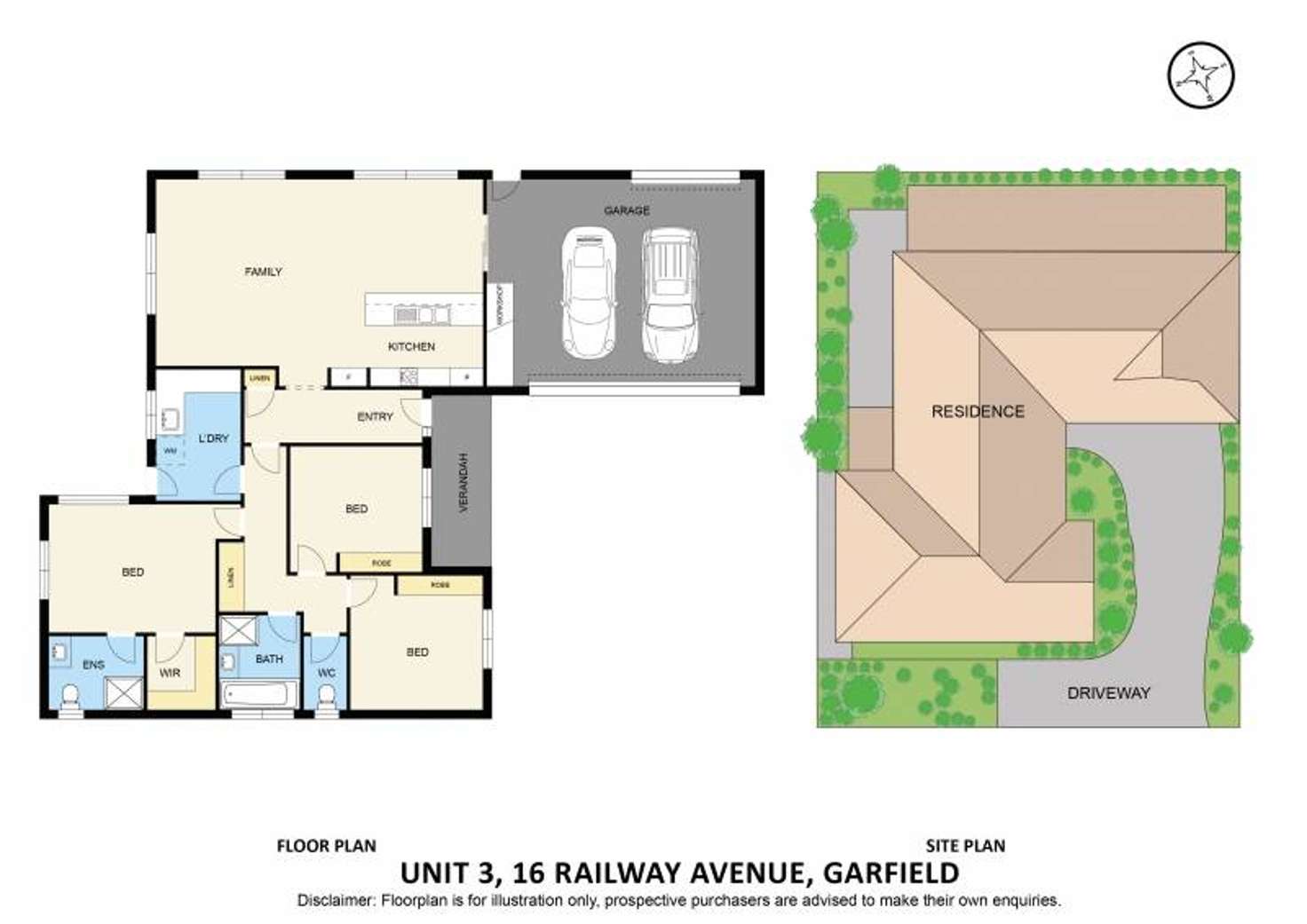 Floorplan of Homely unit listing, 3/16 Railway Avenue, Garfield VIC 3814