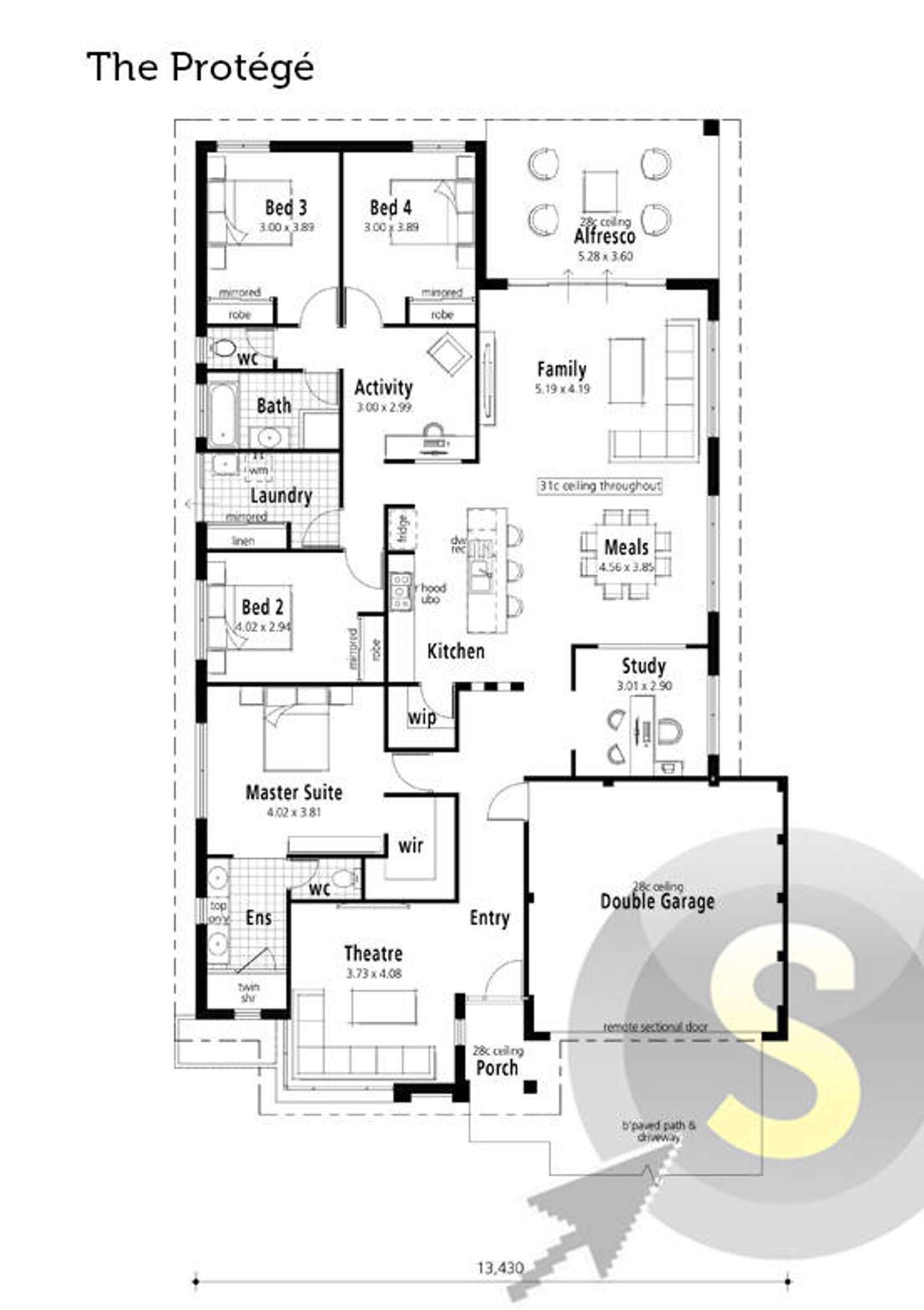 Floorplan of Homely house listing, 136 Grand Entrance, Australind WA 6233