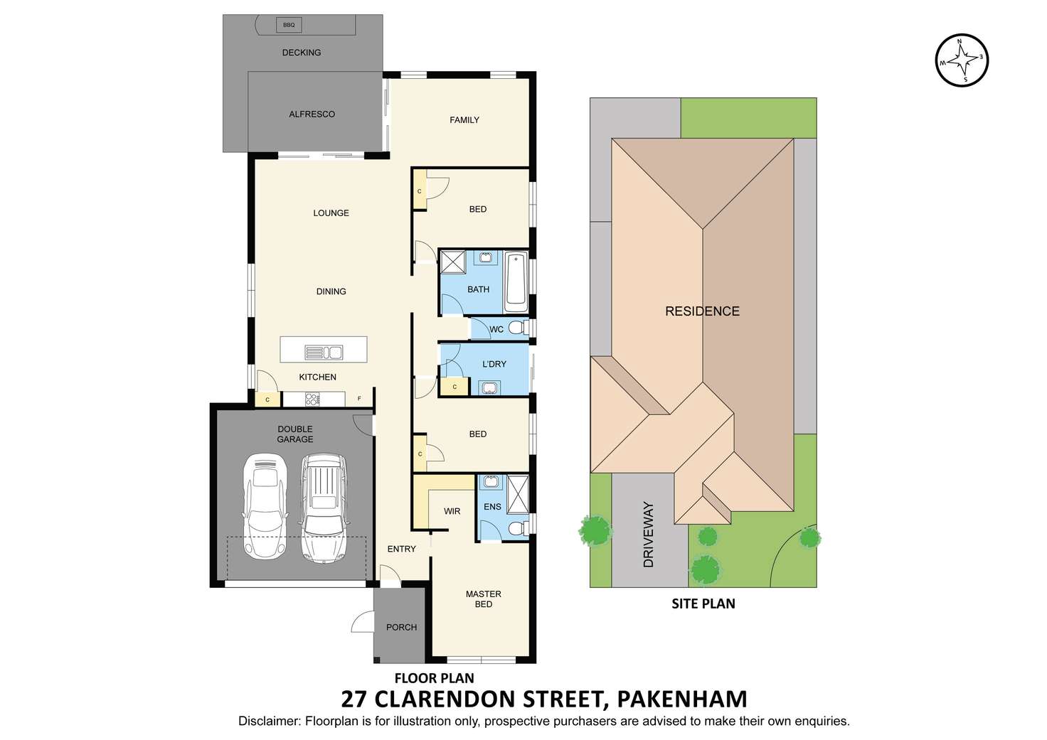 Floorplan of Homely house listing, 27 Clarendon Street, Pakenham VIC 3810