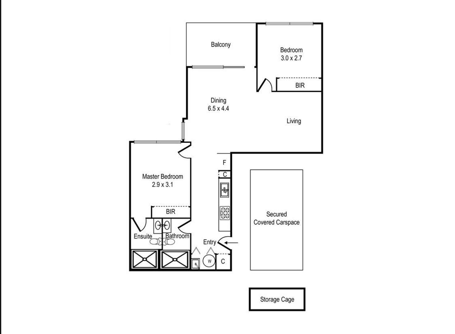 Floorplan of Homely apartment listing, 101/29-33 Loranne Street, Bentleigh VIC 3204