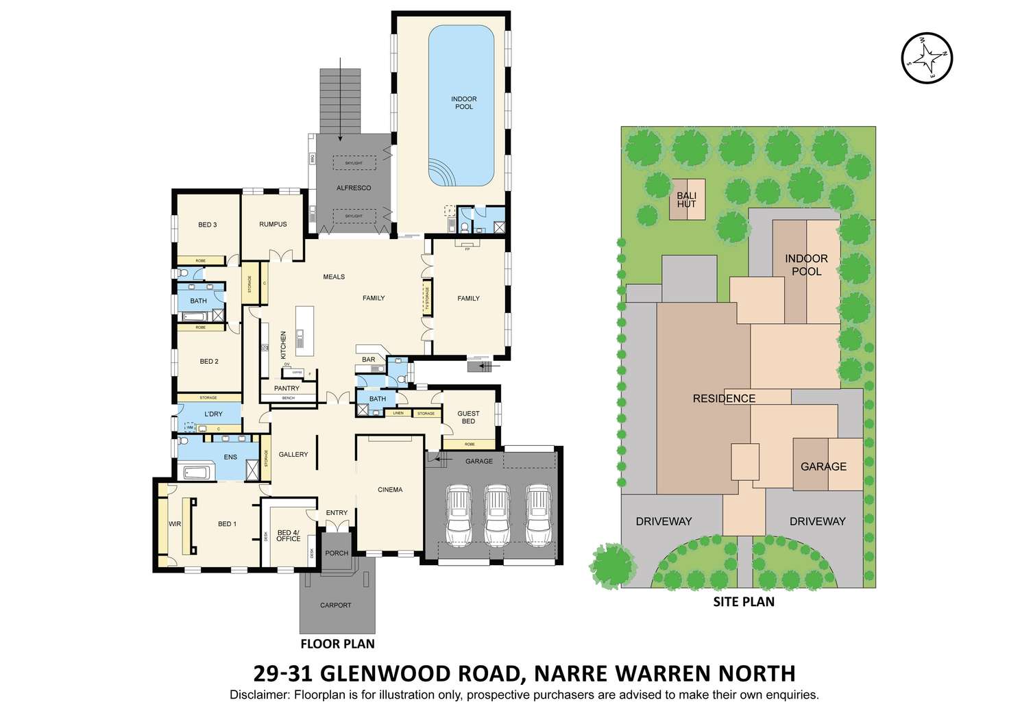 Floorplan of Homely house listing, 29-31 Glenwood Road, Narre Warren North VIC 3804