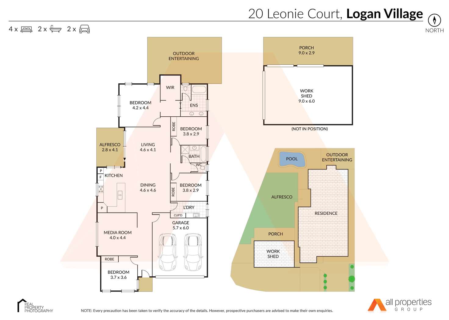 Floorplan of Homely house listing, 20 Leonie Court, Logan Village QLD 4207