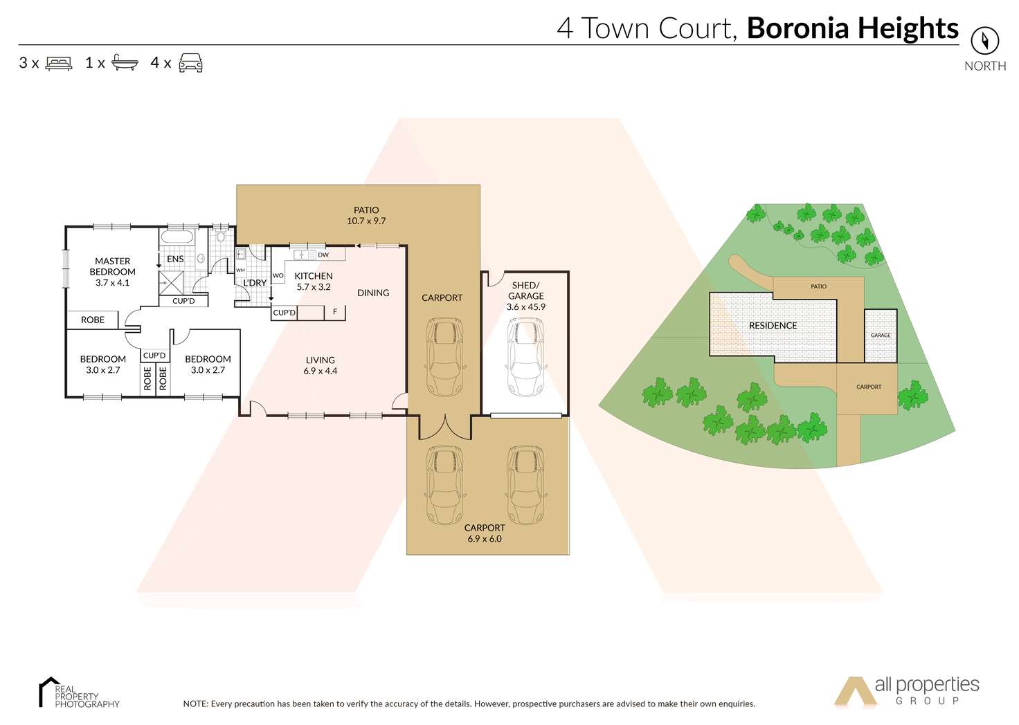 Floorplan of Homely house listing, 4 Town Court, Boronia Heights QLD 4124