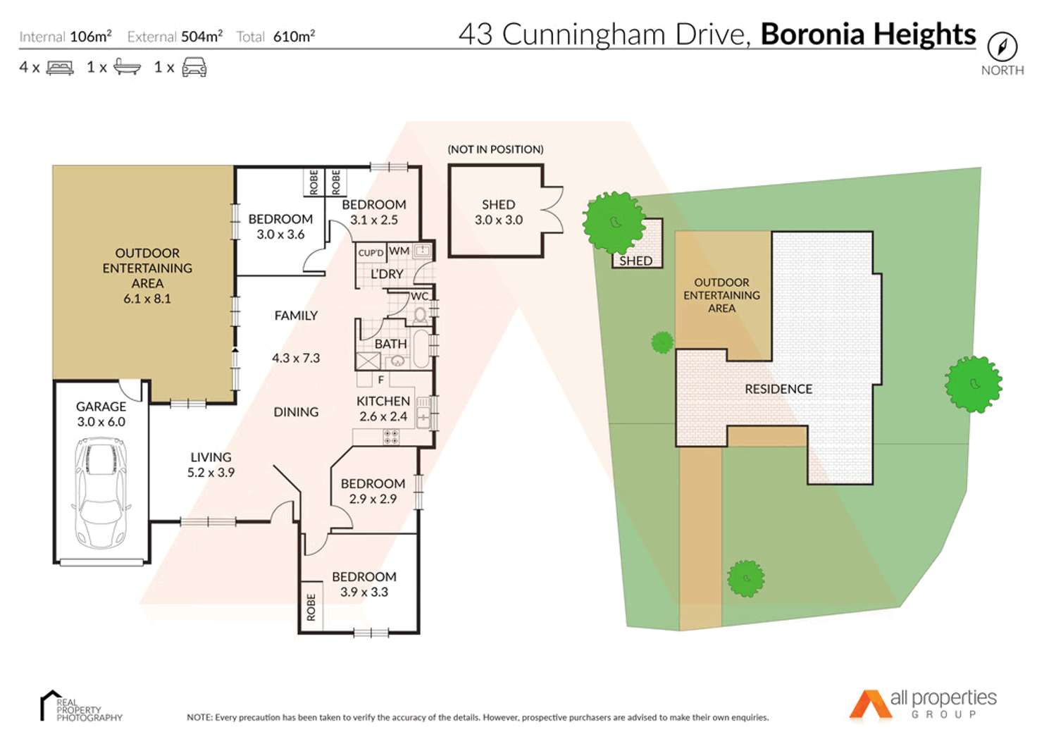 Floorplan of Homely house listing, 43 Cunningham Drive, Boronia Heights QLD 4124