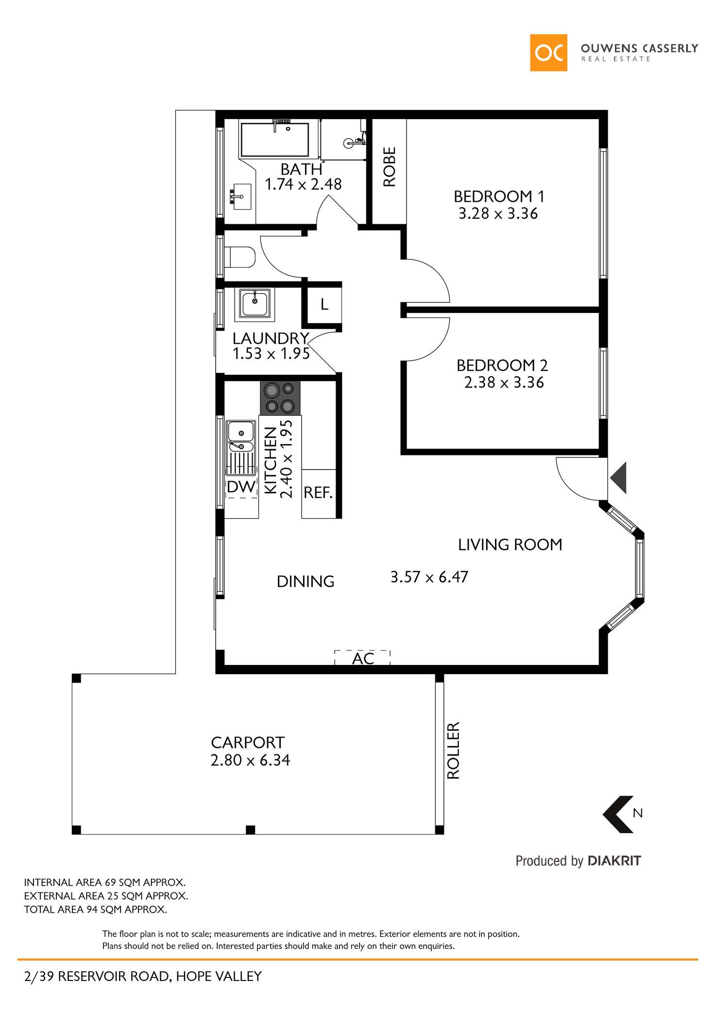 Floorplan of Homely unit listing, 2/39 Reservoir Road, Hope Valley SA 5090
