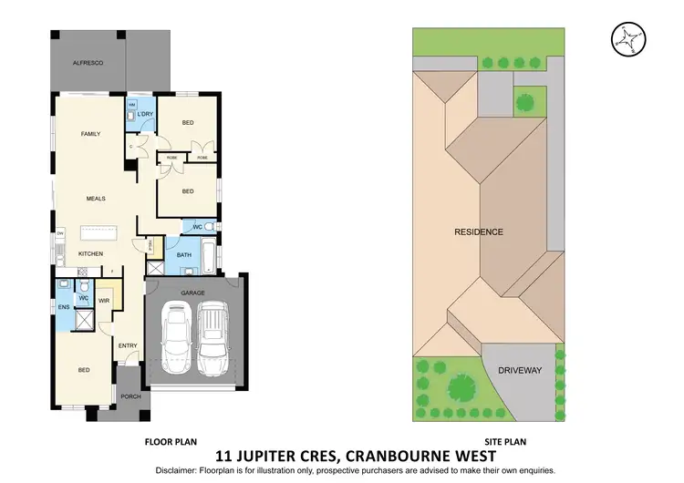 Floorplan of Homely house listing, 11 Jupiter Crescent, Cranbourne West VIC 3977