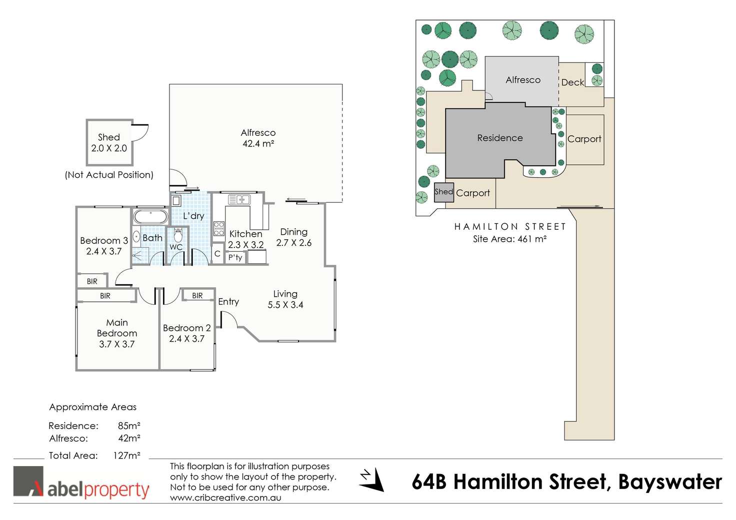 Floorplan of Homely house listing, 64b Hamilton Street, Bayswater WA 6053