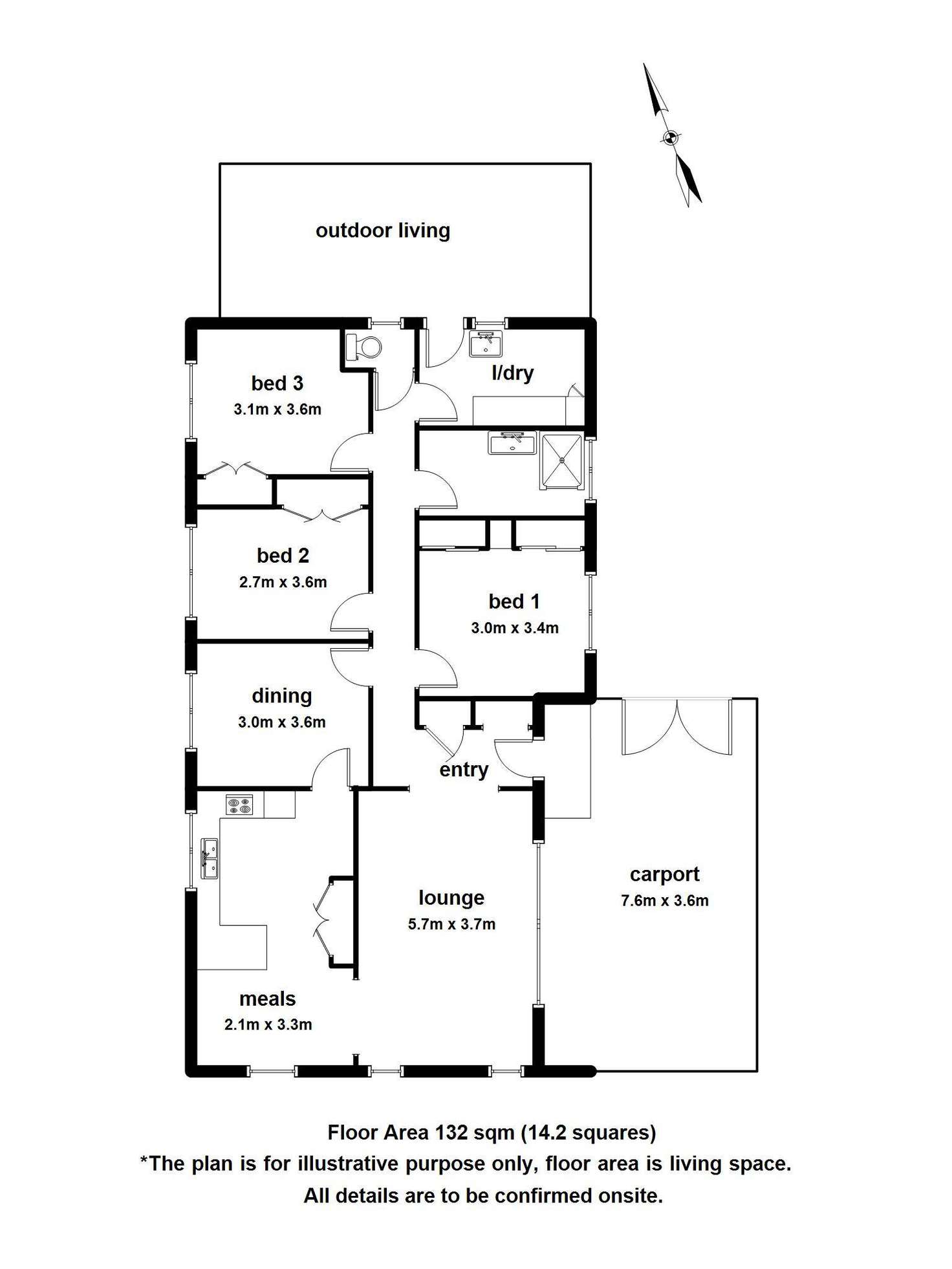 Floorplan of Homely house listing, 24 Clow Avenue, Upper Ferntree Gully VIC 3156