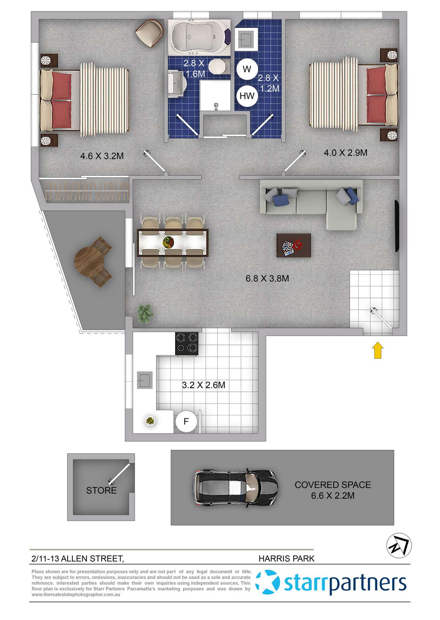Floorplan of Homely apartment listing, 2/11-13 Allen Street, Harris Park NSW 2150