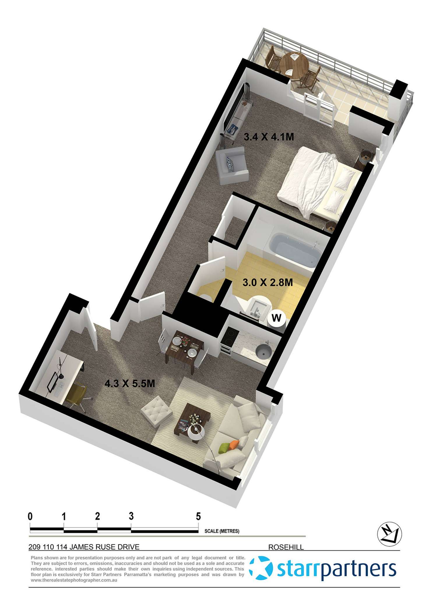 Floorplan of Homely apartment listing, 209/110 James Ruse Drive, Rosehill NSW 2142