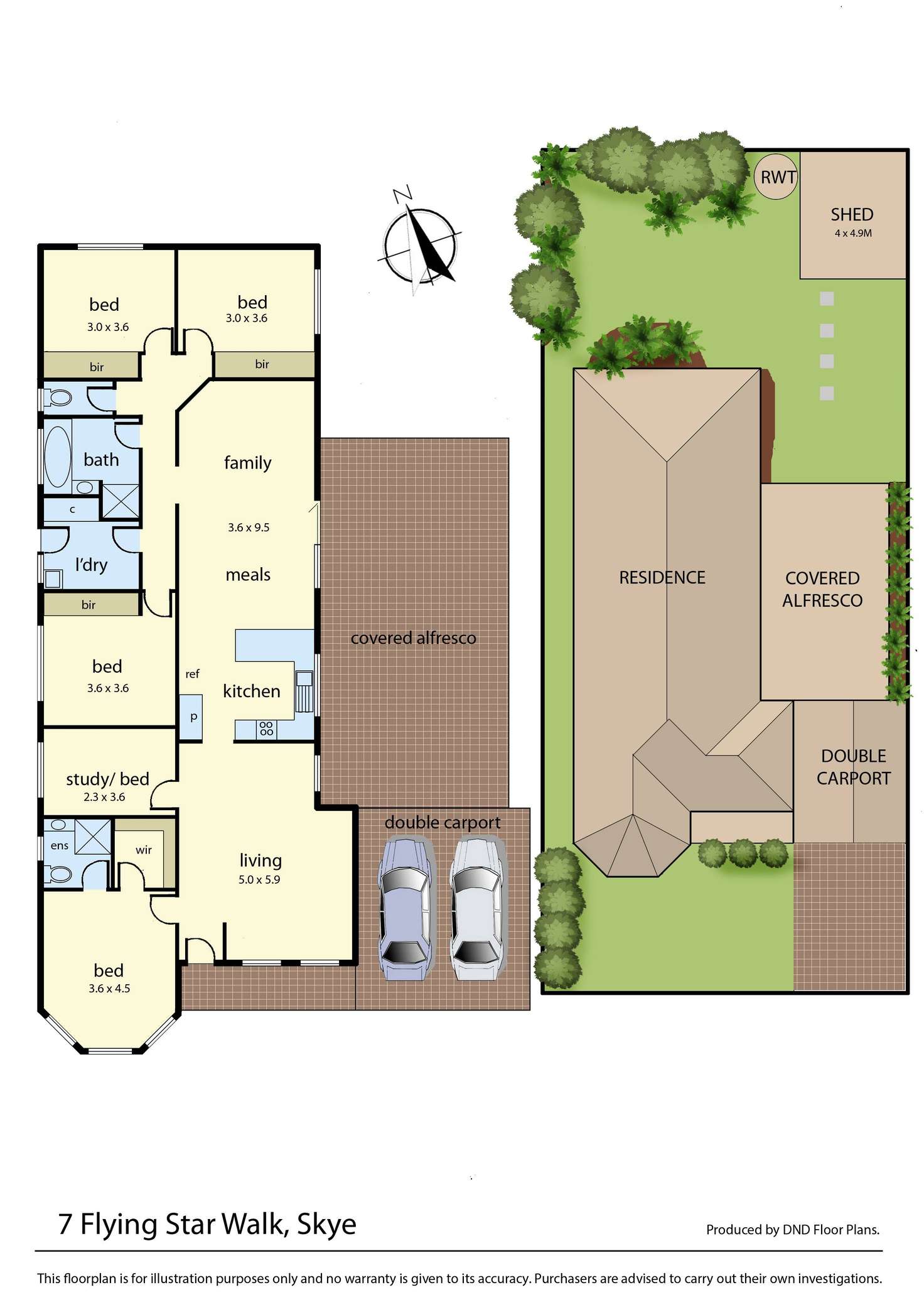 Floorplan of Homely house listing, 7 Flying Star Walk, Skye VIC 3977