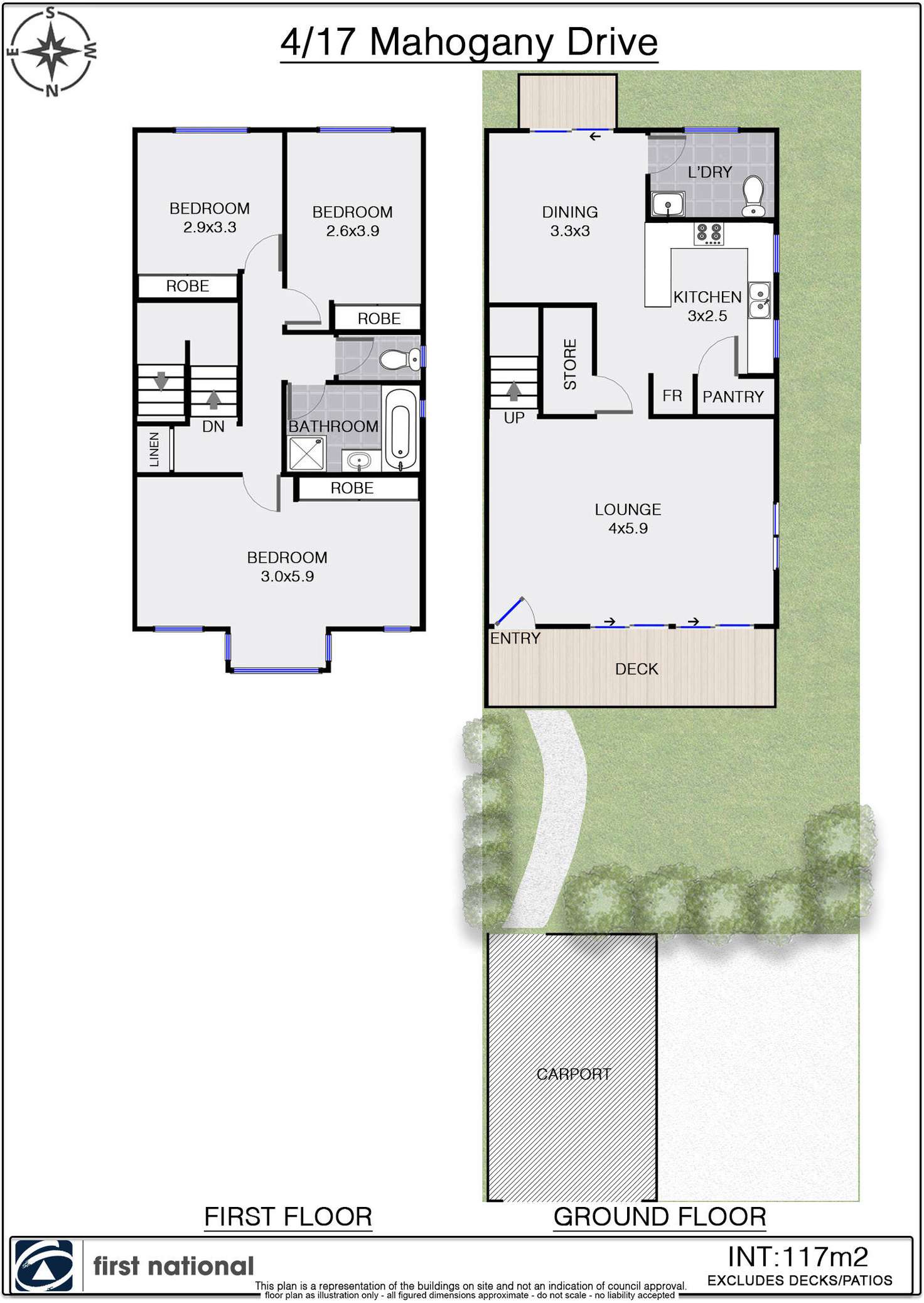 Floorplan of Homely townhouse listing, 4/17 Mahogany Drive, Byron Bay NSW 2481
